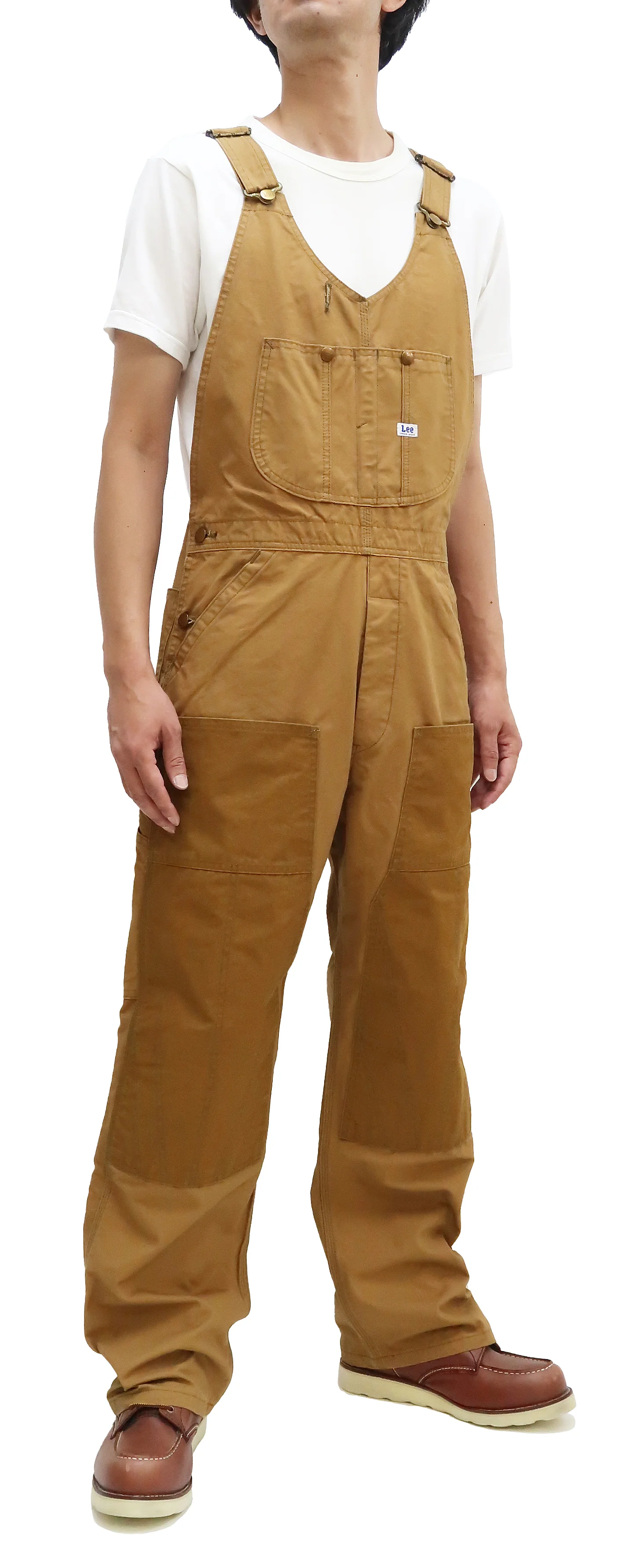 Lee Overalls Men's Casual Fashion Double Knee Duck Canvas Bib Overall High-Back LM8605 LM8605-145 Brown - Image 5