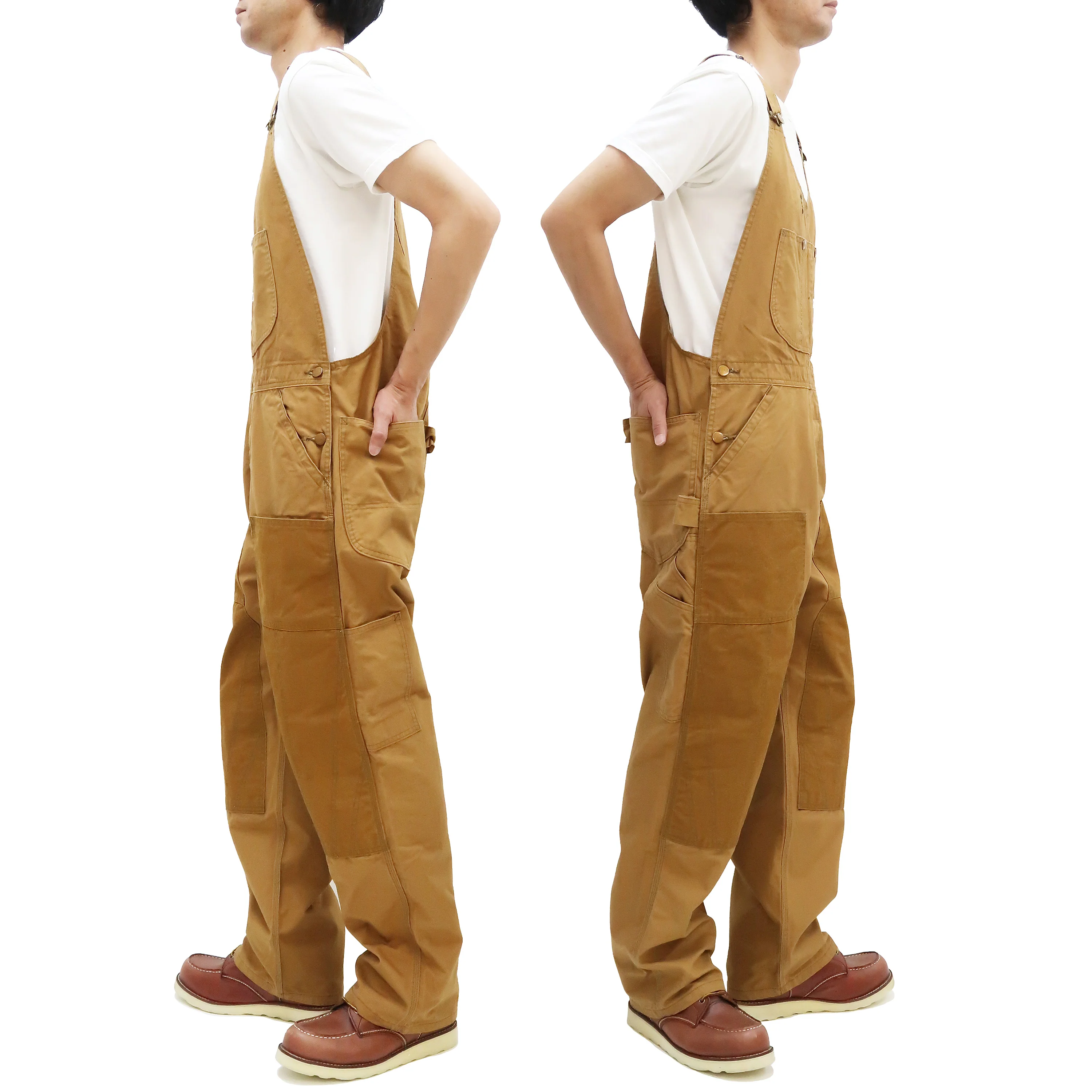 Lee Overalls Men's Casual Fashion Double Knee Duck Canvas Bib Overall High-Back LM8605 LM8605-145 Brown - Image 7
