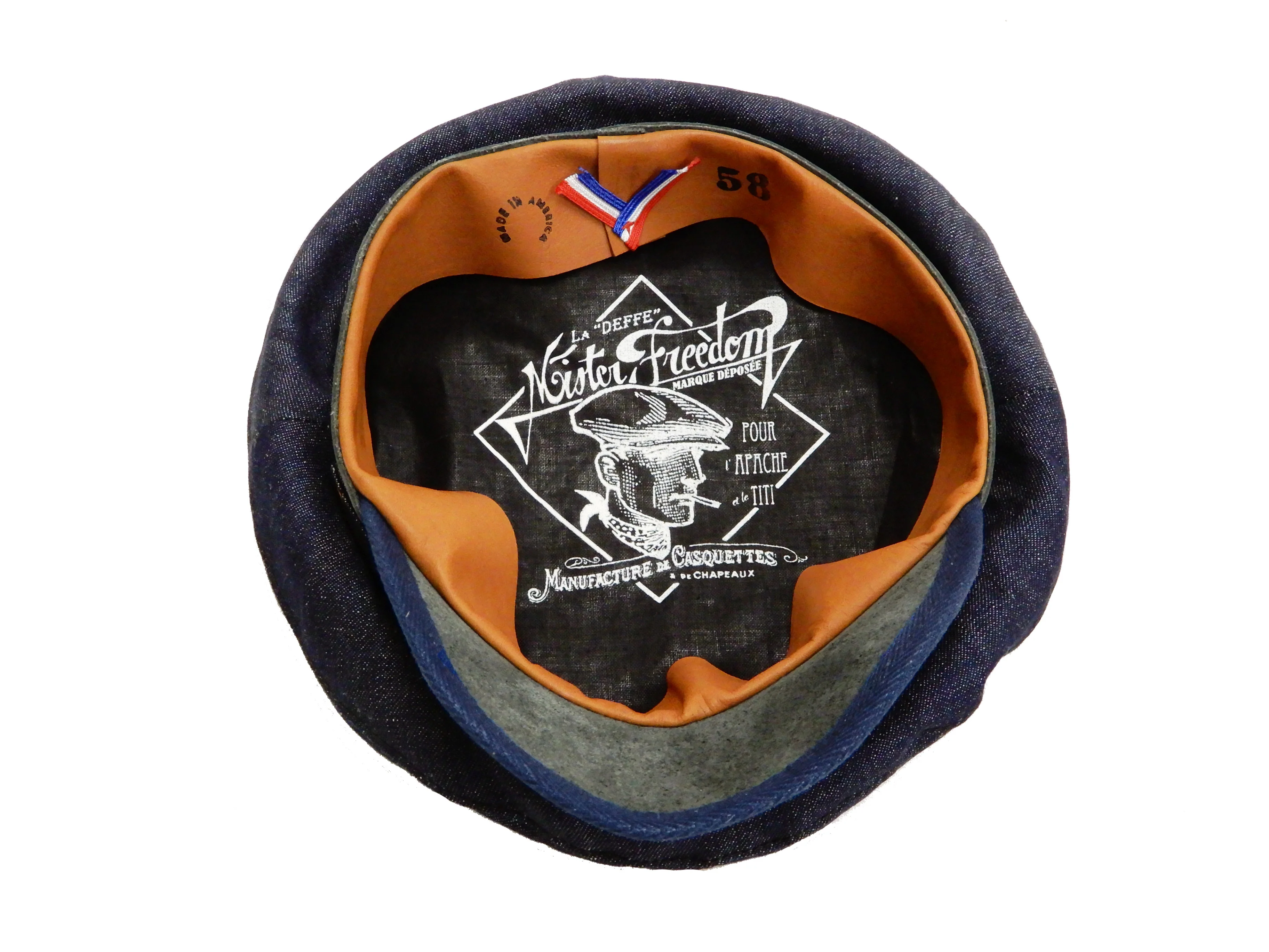 Mister Freedom Sugar Cane ROADSTEADER Cap Men's Denim Nautical Hat SC02566 - Image 6