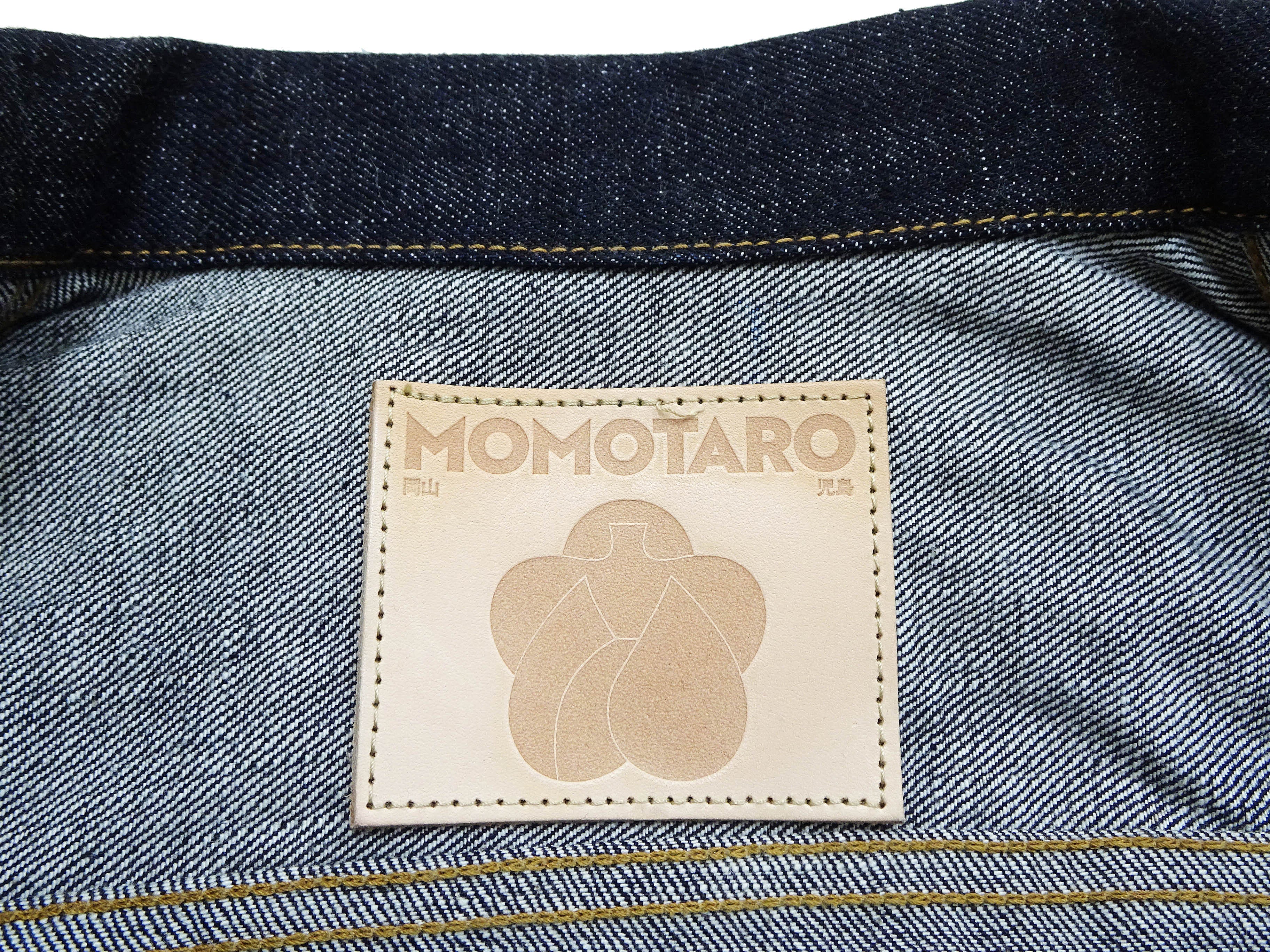 Momotaro Jeans Denim Jacket #002 with Double-Stripe Paint Men's 1953 Type 2 Style 15.7oz. Zimbabwean Cotton Deep Indigo Denim Jean Jacket MMGJ0102 One-Wash - Image 15