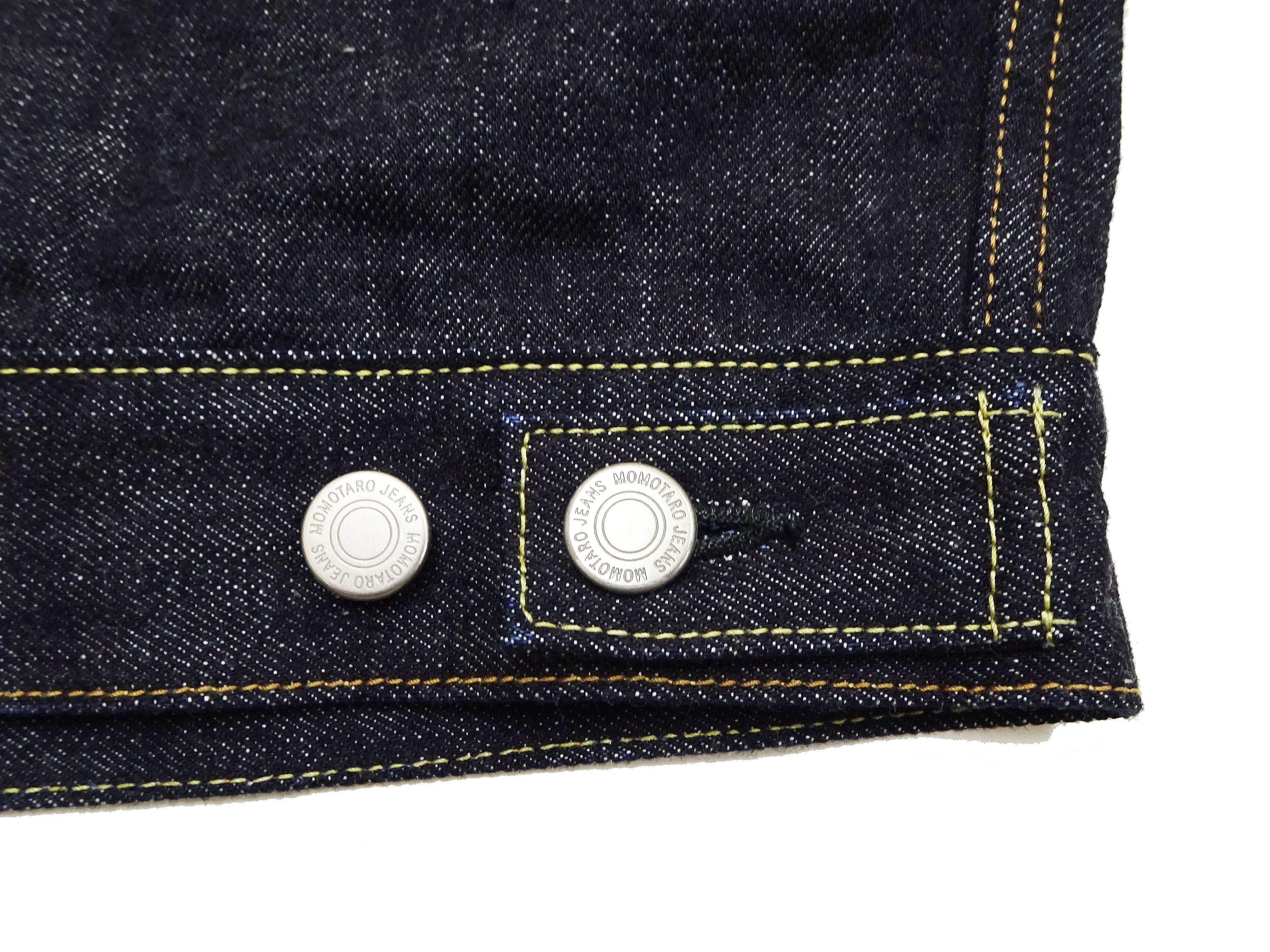 Momotaro Jeans Denim Jacket #002 with Double-Stripe Paint Men's 1953 Type 2 Style 15.7oz. Zimbabwean Cotton Deep Indigo Denim Jean Jacket MMGJ0102 One-Wash - Image 18