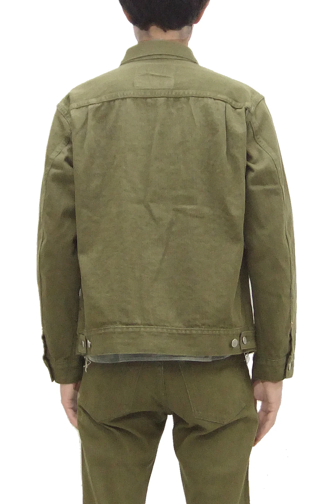 Momotaro Jeans Green Denim Jacket Men's Casual Type 2 Style 10.5oz Lightweight Jean Jacket MXGJ1003 - Image 5