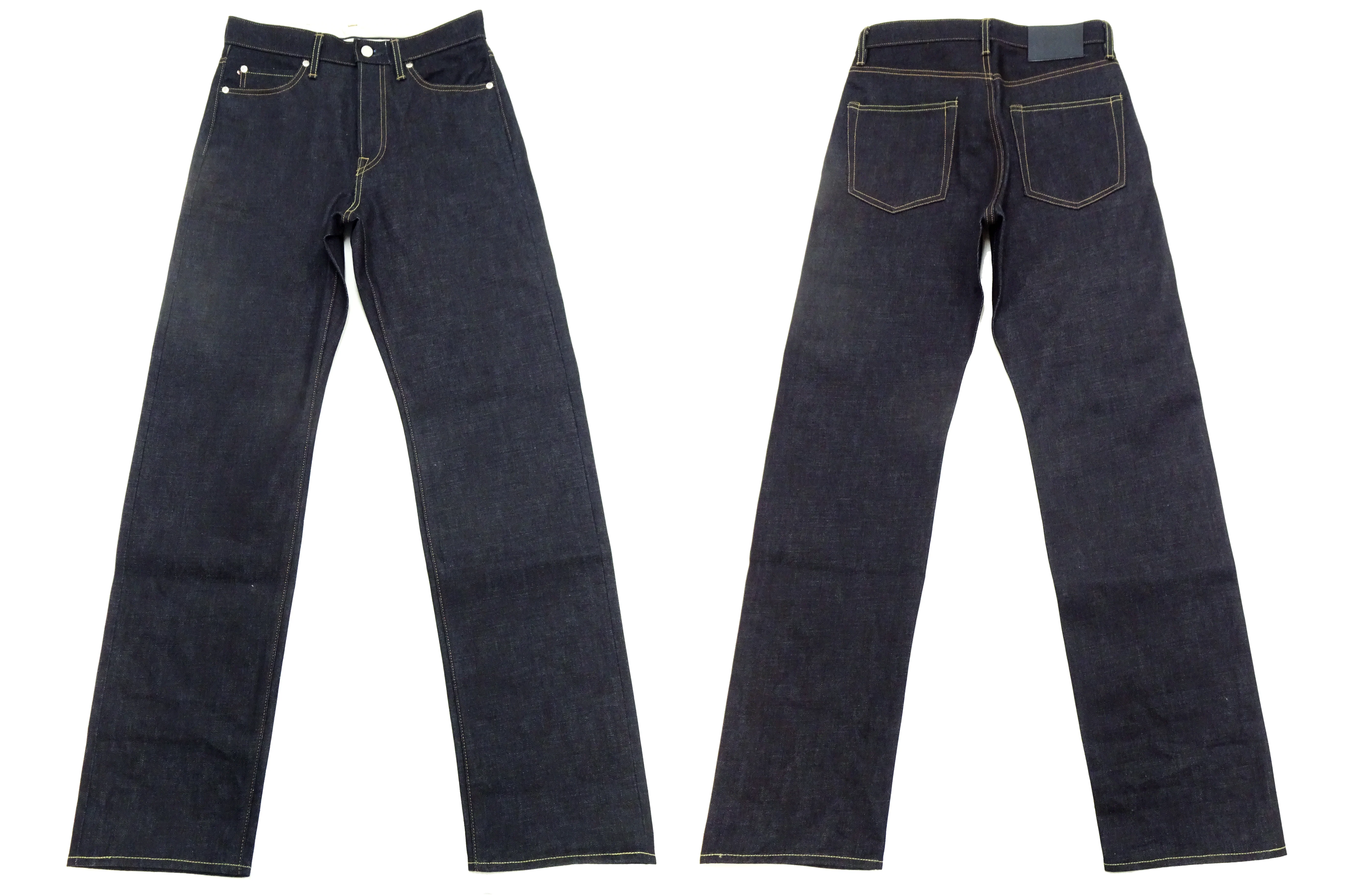 Momotaro Jeans Men's Loose Fit Jeans #100 14.7oz. Zimbabwean Cotton Deep Indigo Denim Jean Pants MMJB0100 Sanforized, Unwashed Finish - Image 6