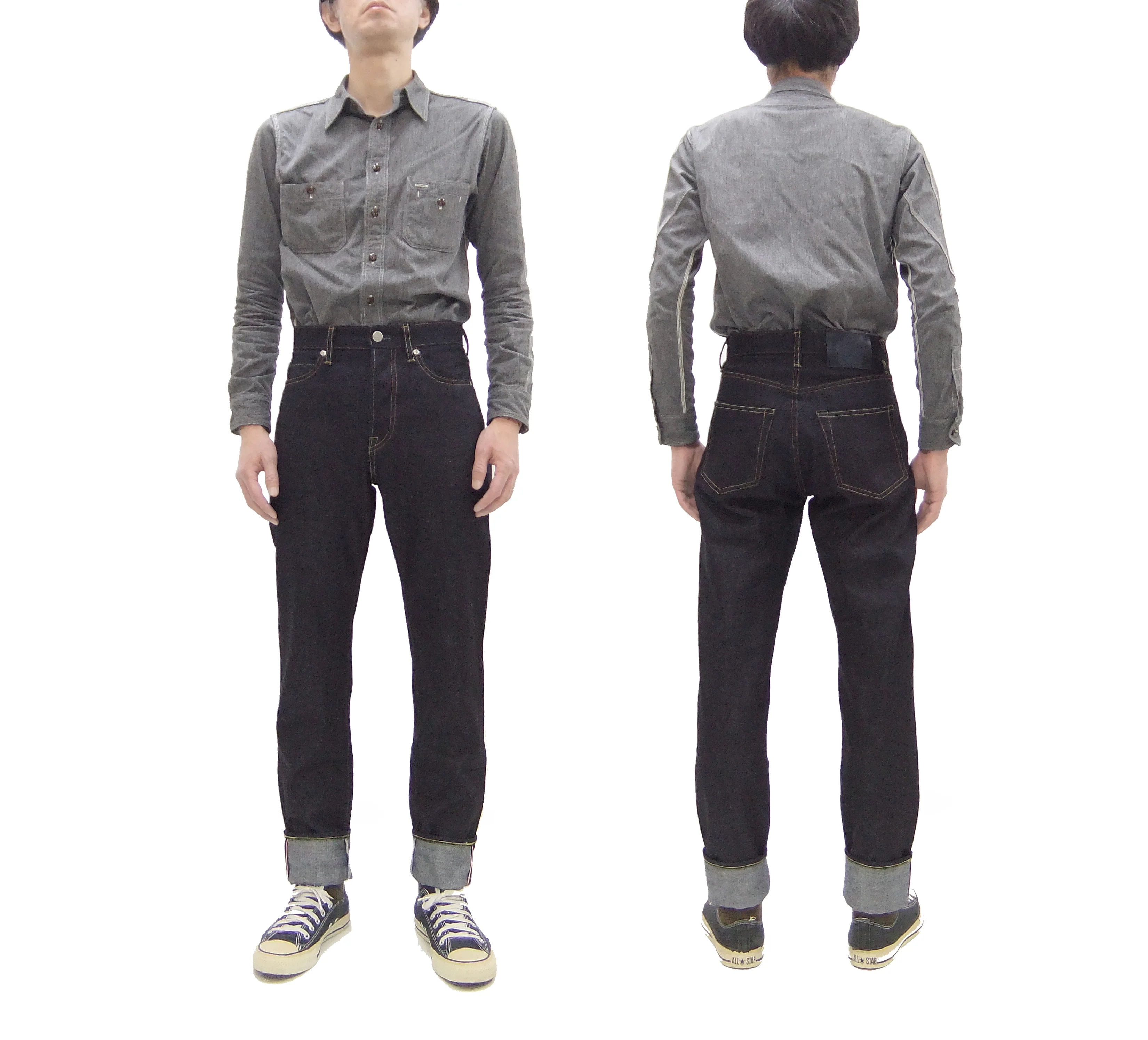 Momotaro Jeans Men's Slim & Tapered Fit Jeans #200 14.7oz. Zimbabwean Cotton Deep Indigo Denim Jean Pants MMJB0200 Sanforized, Unwashed Finish - Image 5