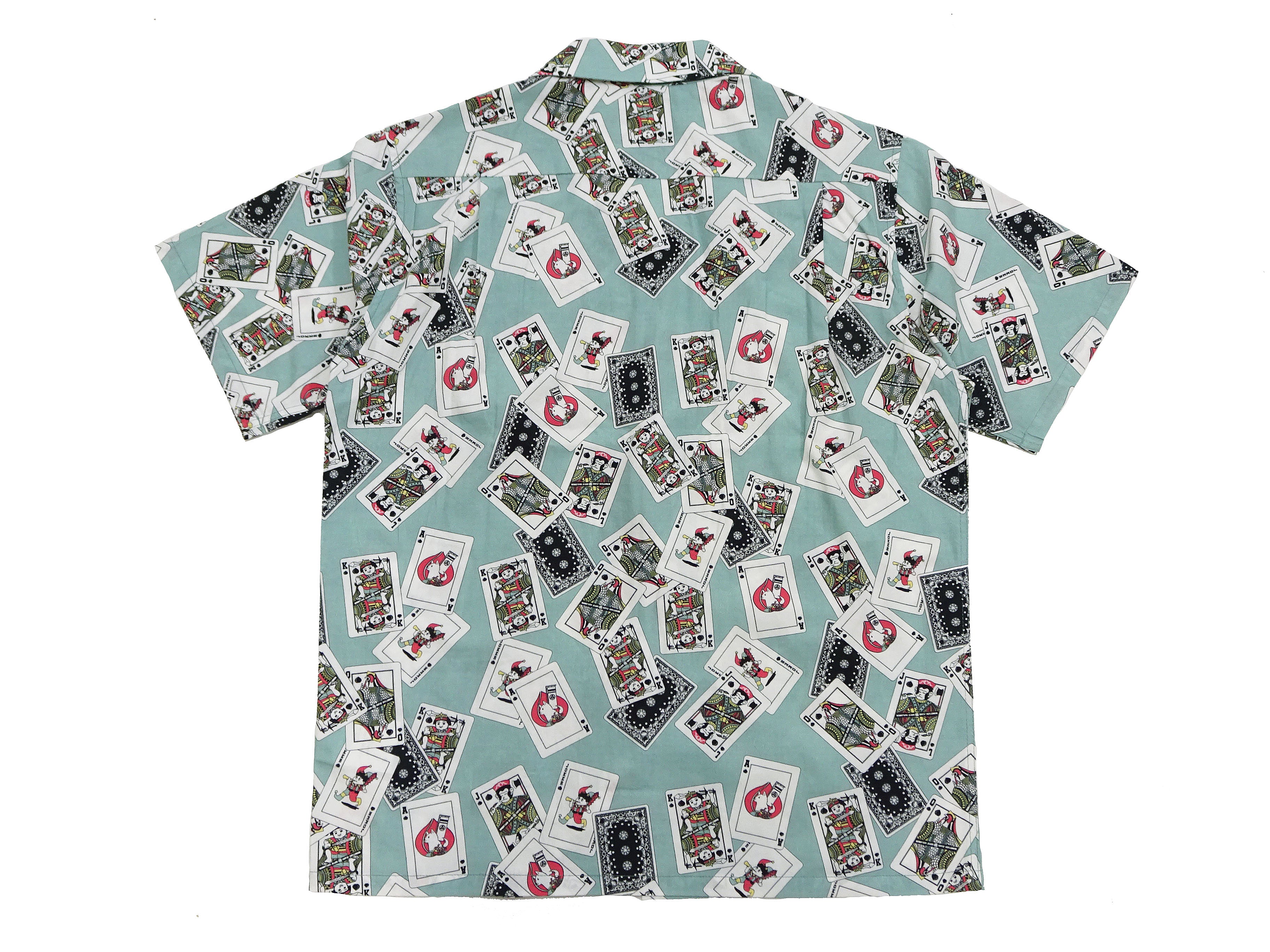 Momotaro Jeans Shirt Men's Short Sleeve Japanese Aloha Shirt Hawaiian Shirt MSS1010M31 Green - Image 12