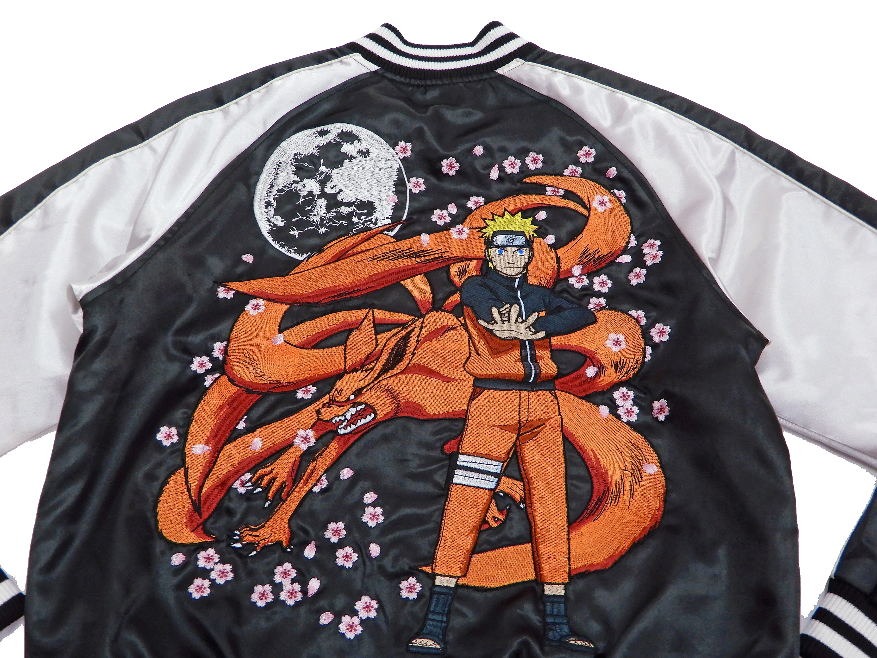 Naruto Sukajan Jacket Men's Naruto Shippuden Japanese Souvenir Jacket 9001822 Black/Off - Image 6