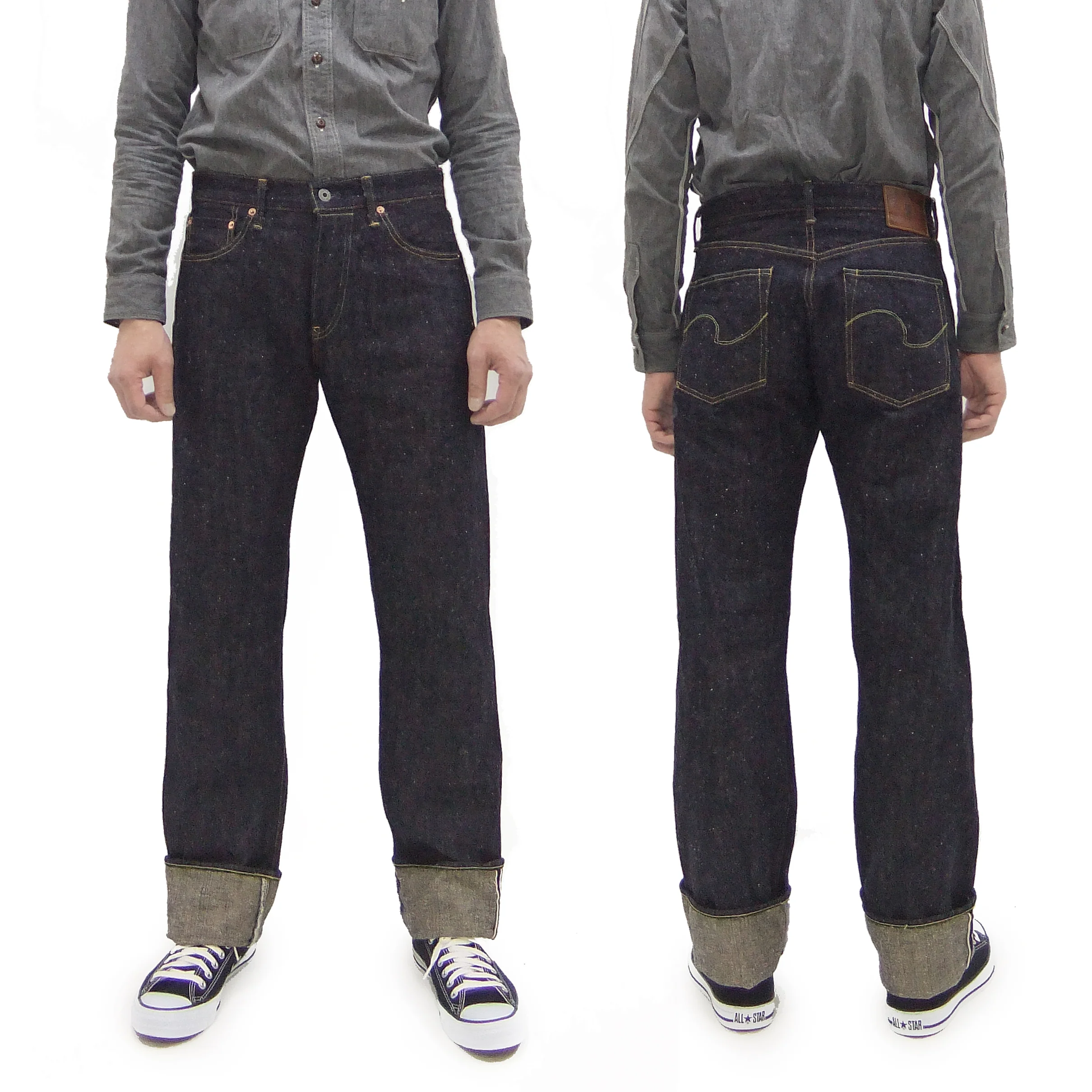 ONI Denim 13.7oz Neppy Selvedge Jeans Made in Japan - Men's Regular Straight Fit - ONI288-13.7NEP One-Wash Indigo - Image 5