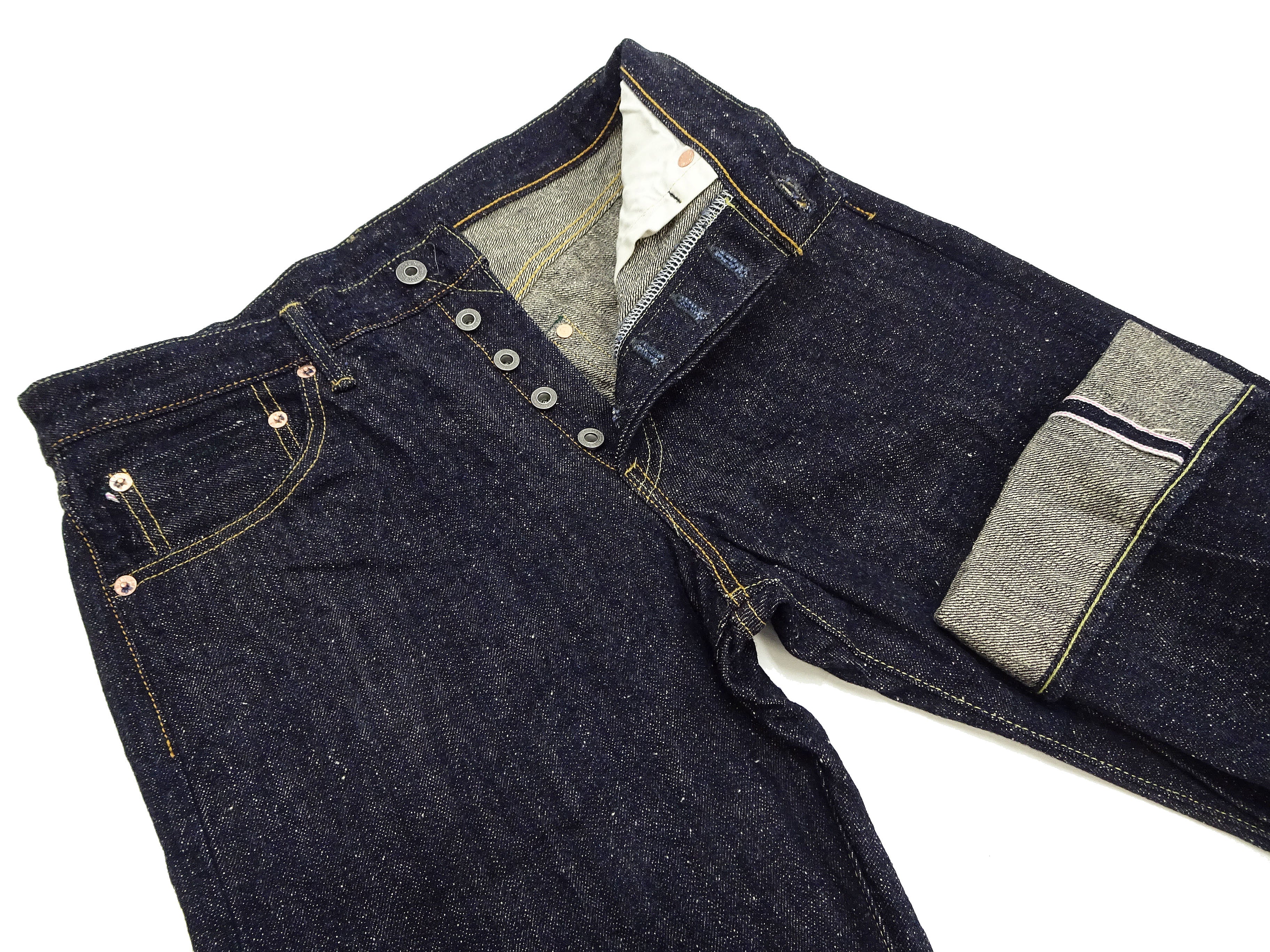 ONI Denim 13.7oz Neppy Selvedge Jeans Made in Japan - Men's Regular Straight Fit - ONI288-13.7NEP One-Wash Indigo - Image 8