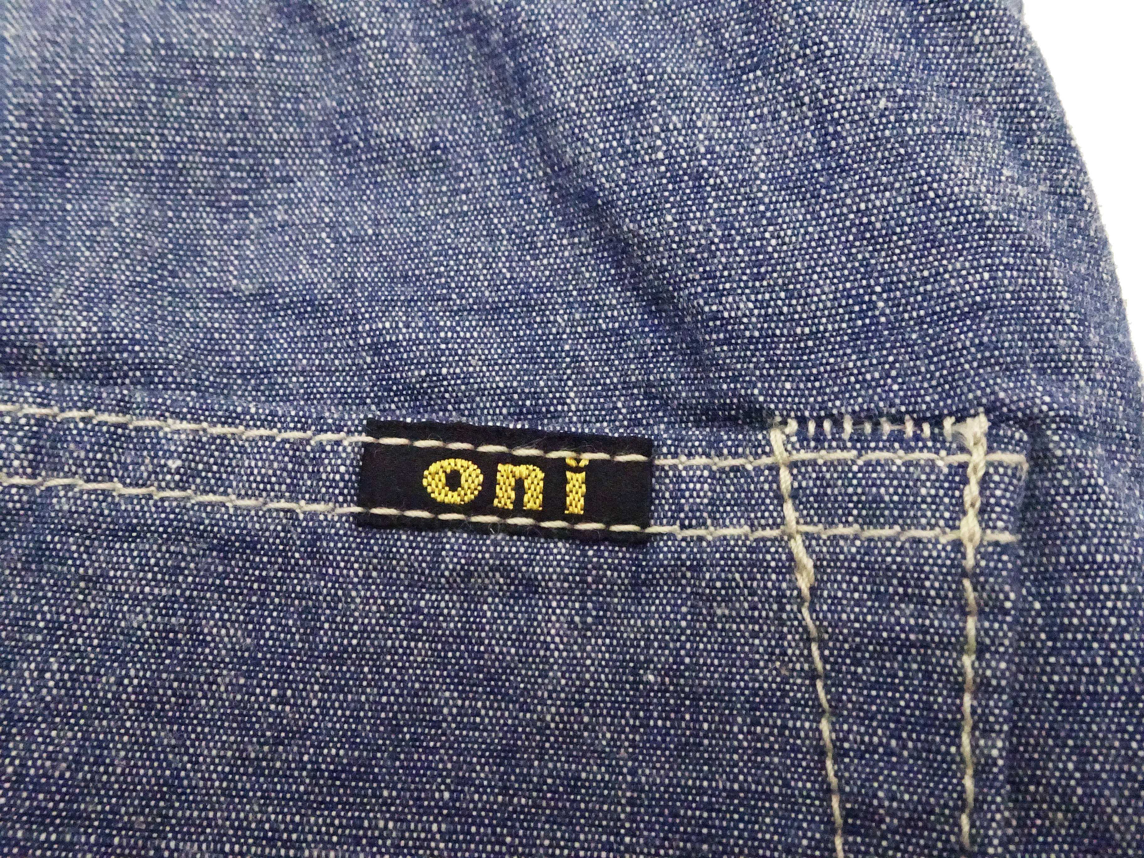 ONI Denim Blue Chambray Pants - Men's Relaxed Straight Fit, Button Fly, Casual Lightweight 8oz Chambray Jeans - ONI200-HCSV - Image 12
