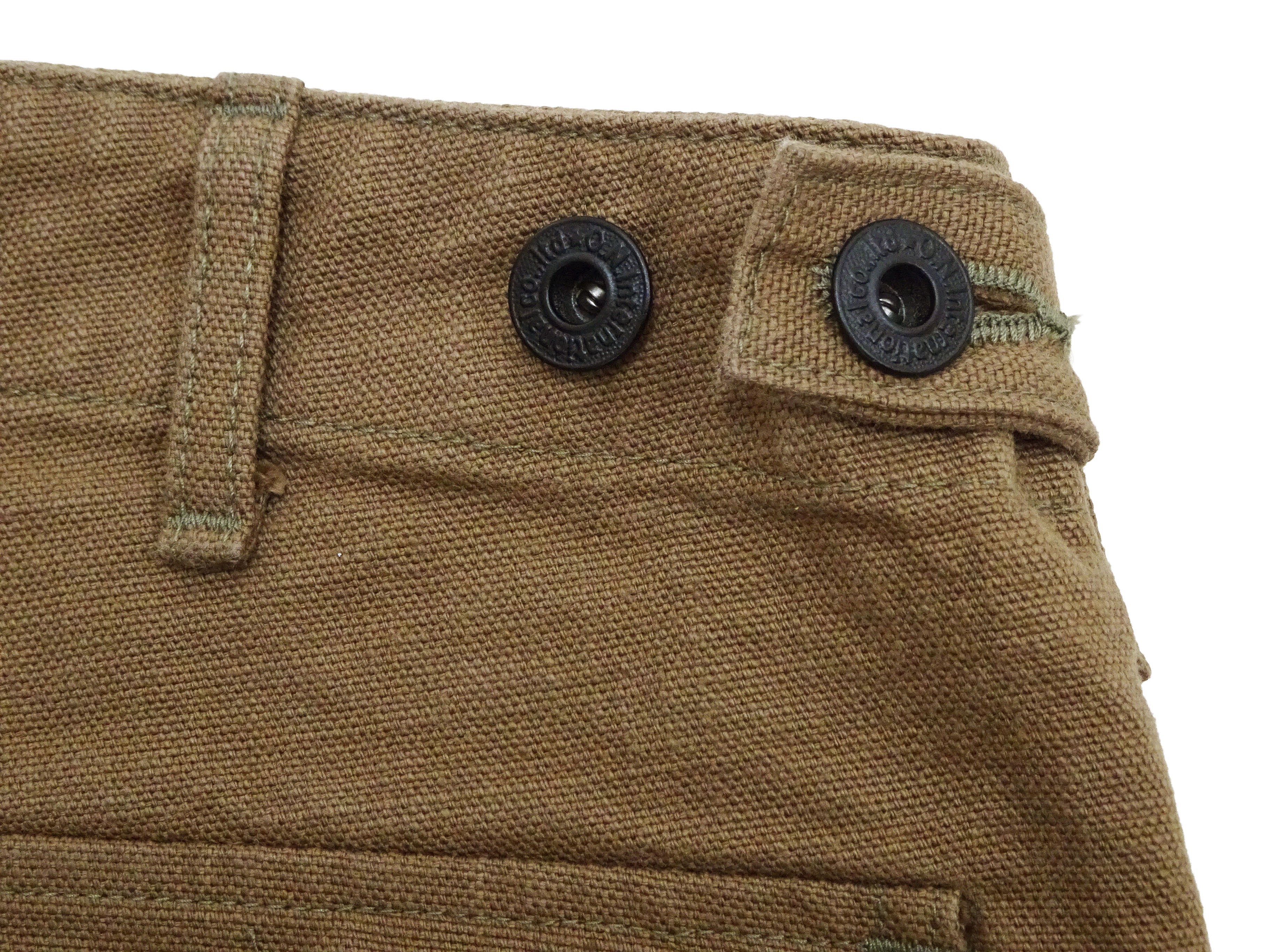 ONI Denim Men's Brown-Khaki Sulfur-Dyed Heavy Oxford Work Pants Relaxed Straight Fit Button Fly Trousers Made in Japan (ONI-207HOX-BRK) - Image 13