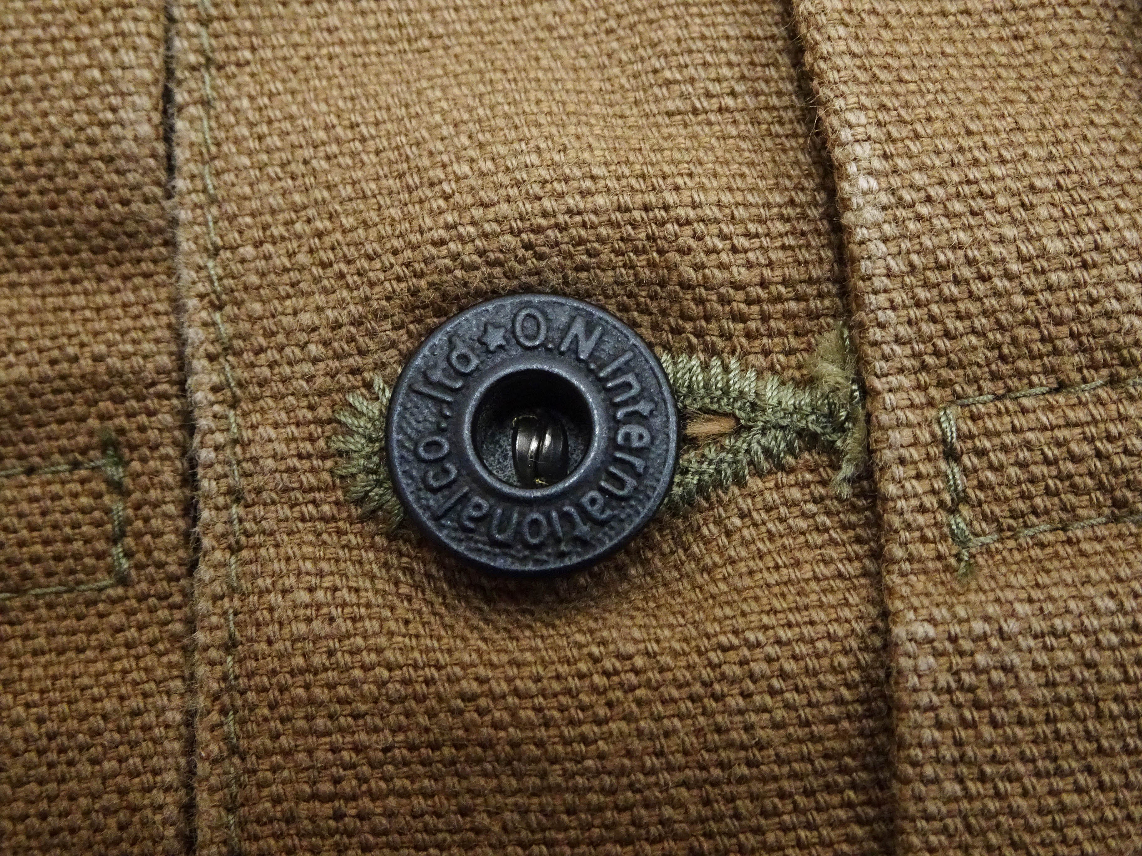 ONI Denim Men's Type I-Inspired Jacket Brown-Khaki 13 oz. Sulfur-Dyed Heavy Oxford Made in Japan (ONI-01507L-HOX-BRK) - Image 11