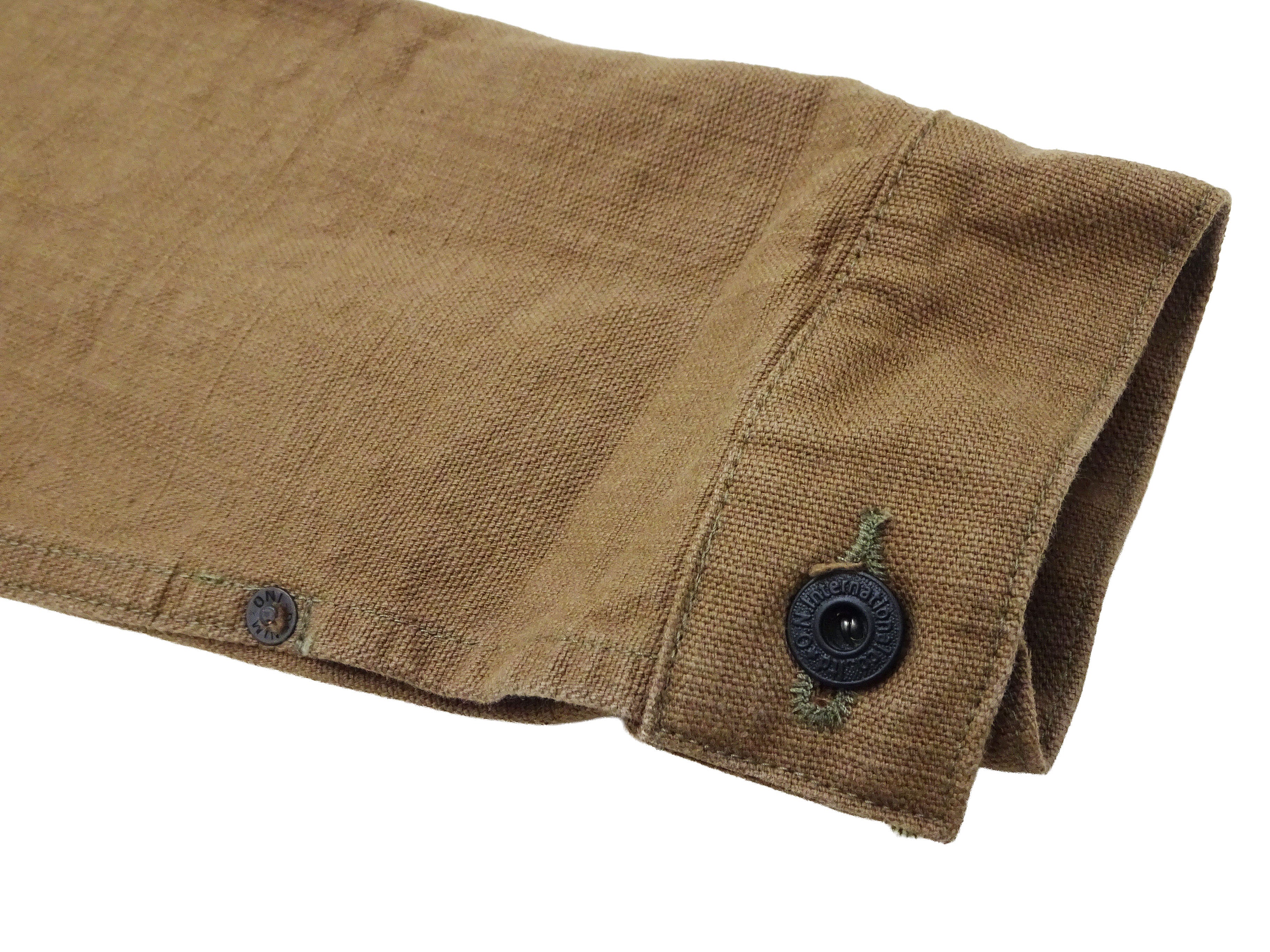 ONI Denim Men's Type I-Inspired Jacket Brown-Khaki 13 oz. Sulfur-Dyed Heavy Oxford Made in Japan (ONI-01507L-HOX-BRK) - Image 12