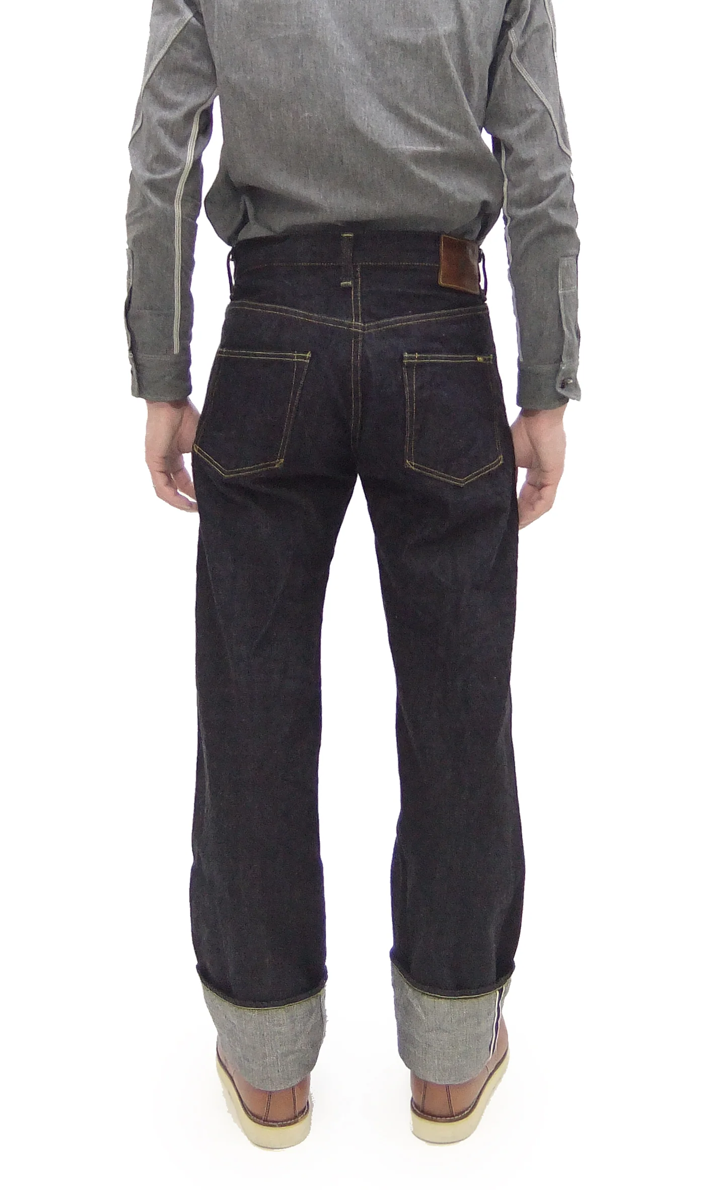 ONI Denim Relaxed Straight Jeans 200 Men's Button-Fly High-Rise 15oz. Low-Tension Selvedge Denim Indigo Jean Pants ONI-200 - Image 4