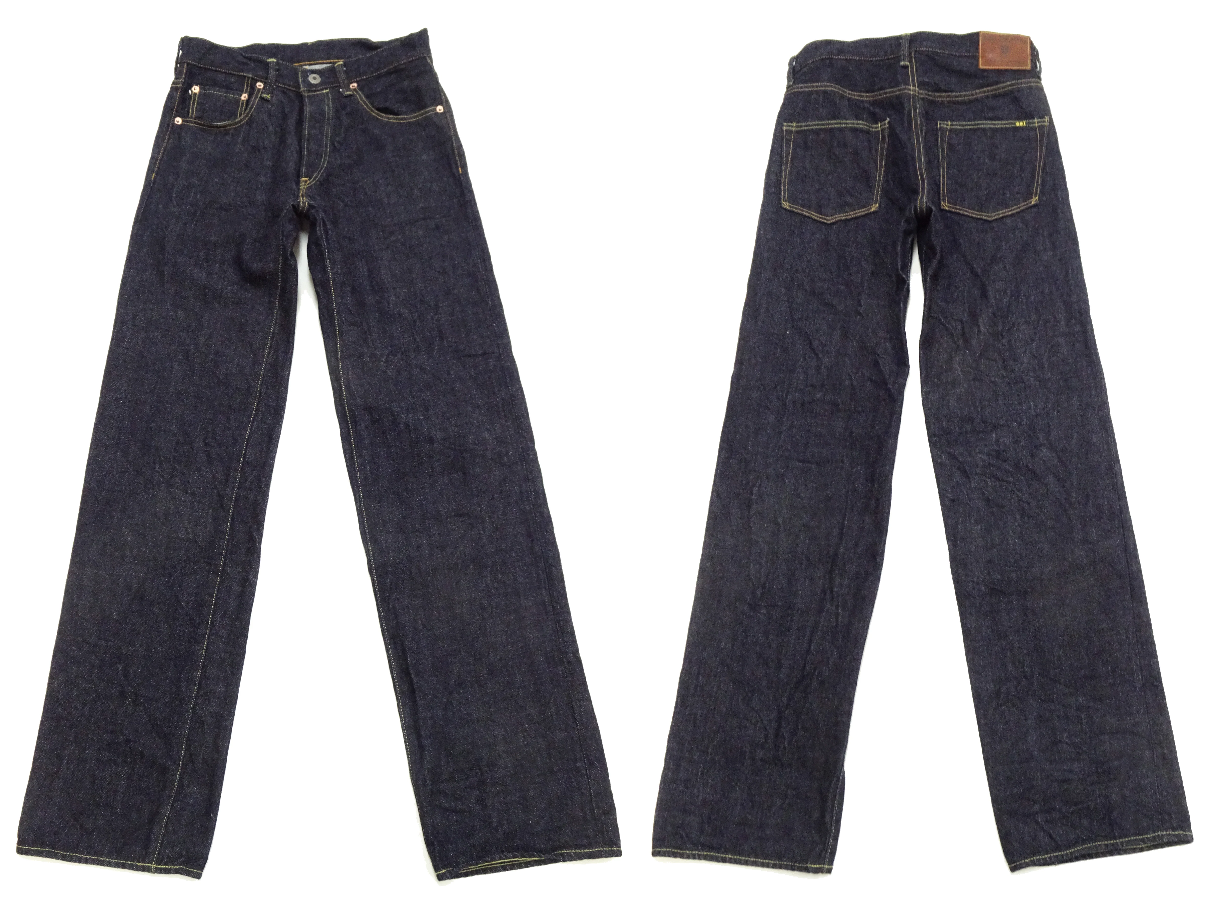 ONI Denim Relaxed Straight Jeans 200 Men's Button-Fly High-Rise 15oz. Low-Tension Selvedge Denim Indigo Jean Pants ONI-200 - Image 6