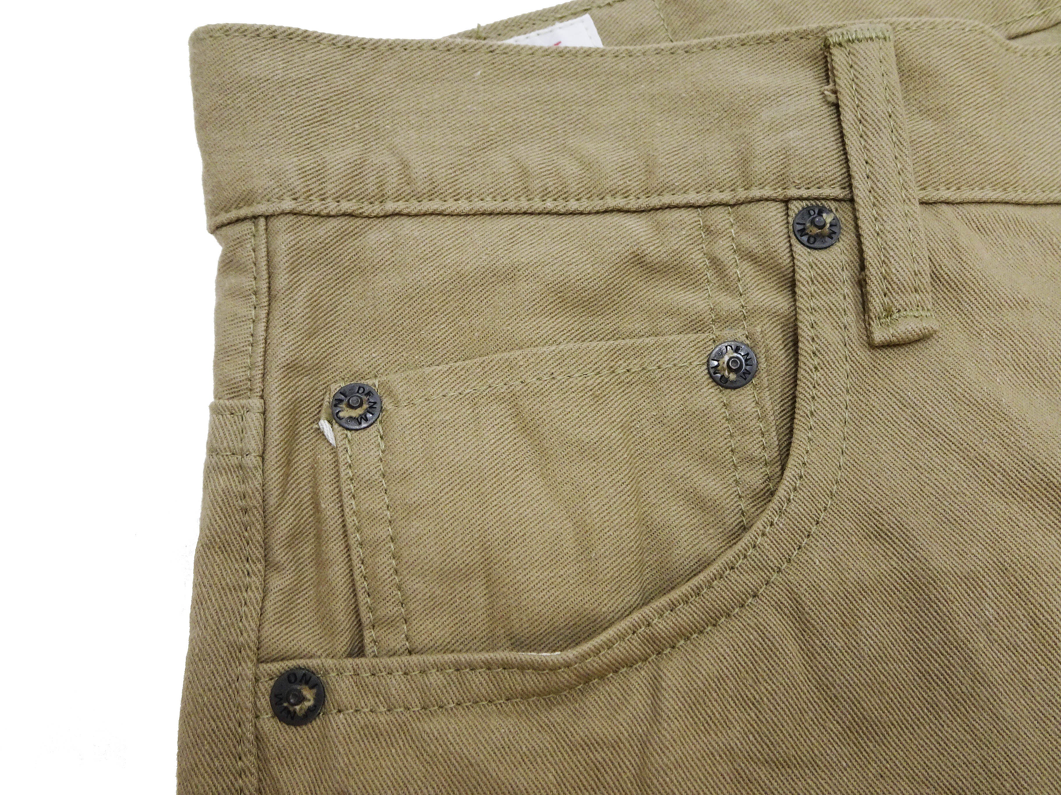ONI Denim Selvedge Chino Pants - Men's Relaxed Straight Fit, Button Fly, Casual 8oz Selvage Chino Twill Trousers - ONI266SVC-KHB khaki-Beige - Image 10