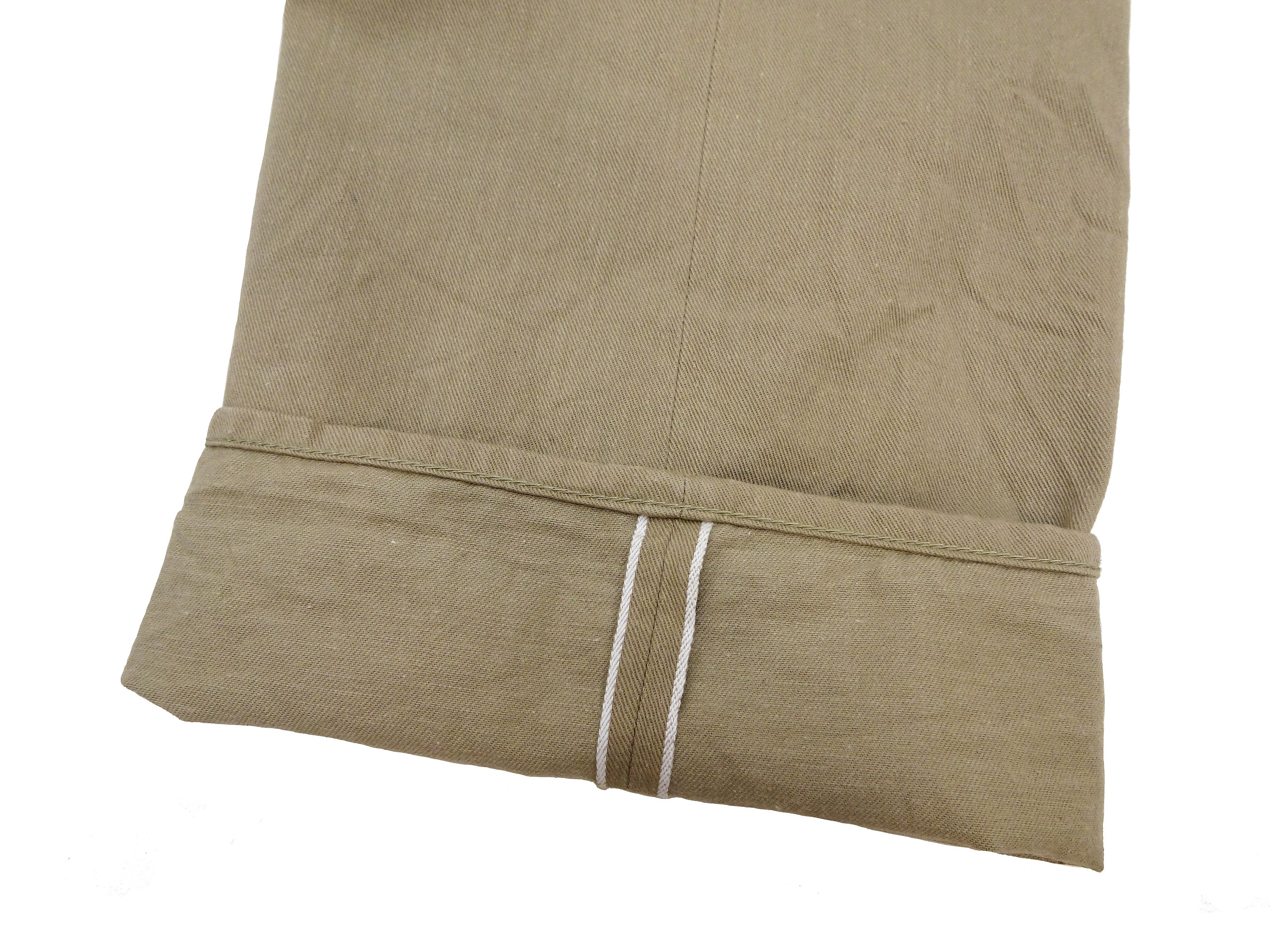 ONI Denim Selvedge Chino Pants - Men's Relaxed Straight Fit, Button Fly, Casual 8oz Selvage Chino Twill Trousers - ONI266SVC-KHB khaki-Beige - Image 14