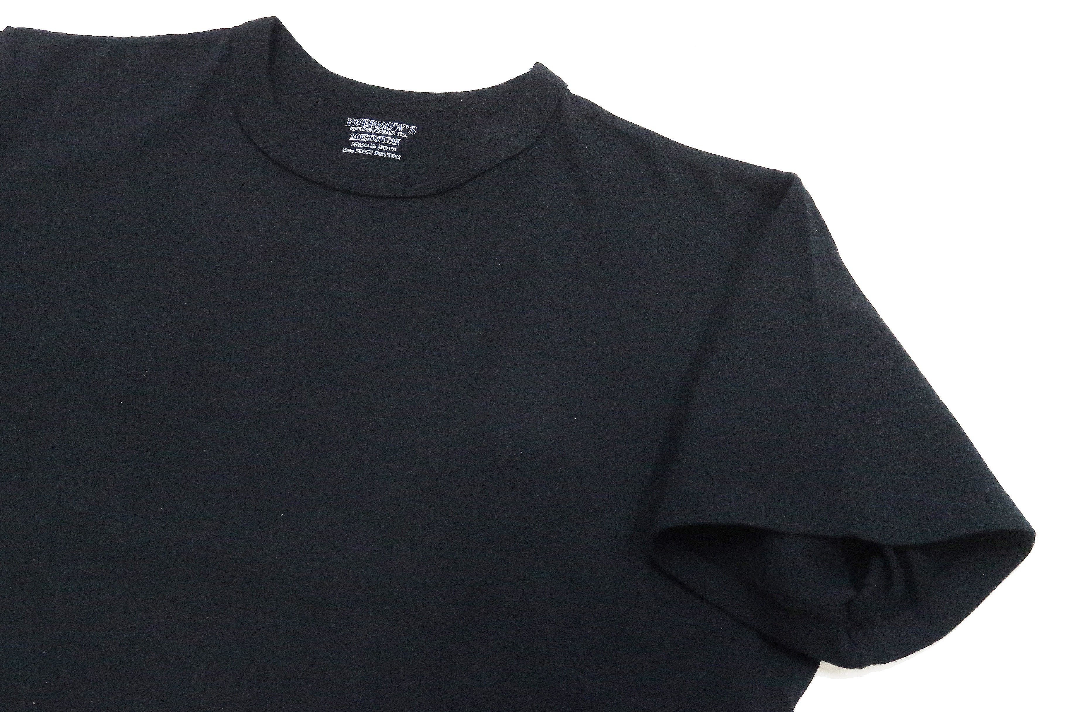 Pherrows 2-Pack T-shirts Men's Pack of two T-shirts Plain Solid Color Lightweight Short Sleeve Loopwheel Tee Pherrow's 2PACK-TEE Black - Image 7