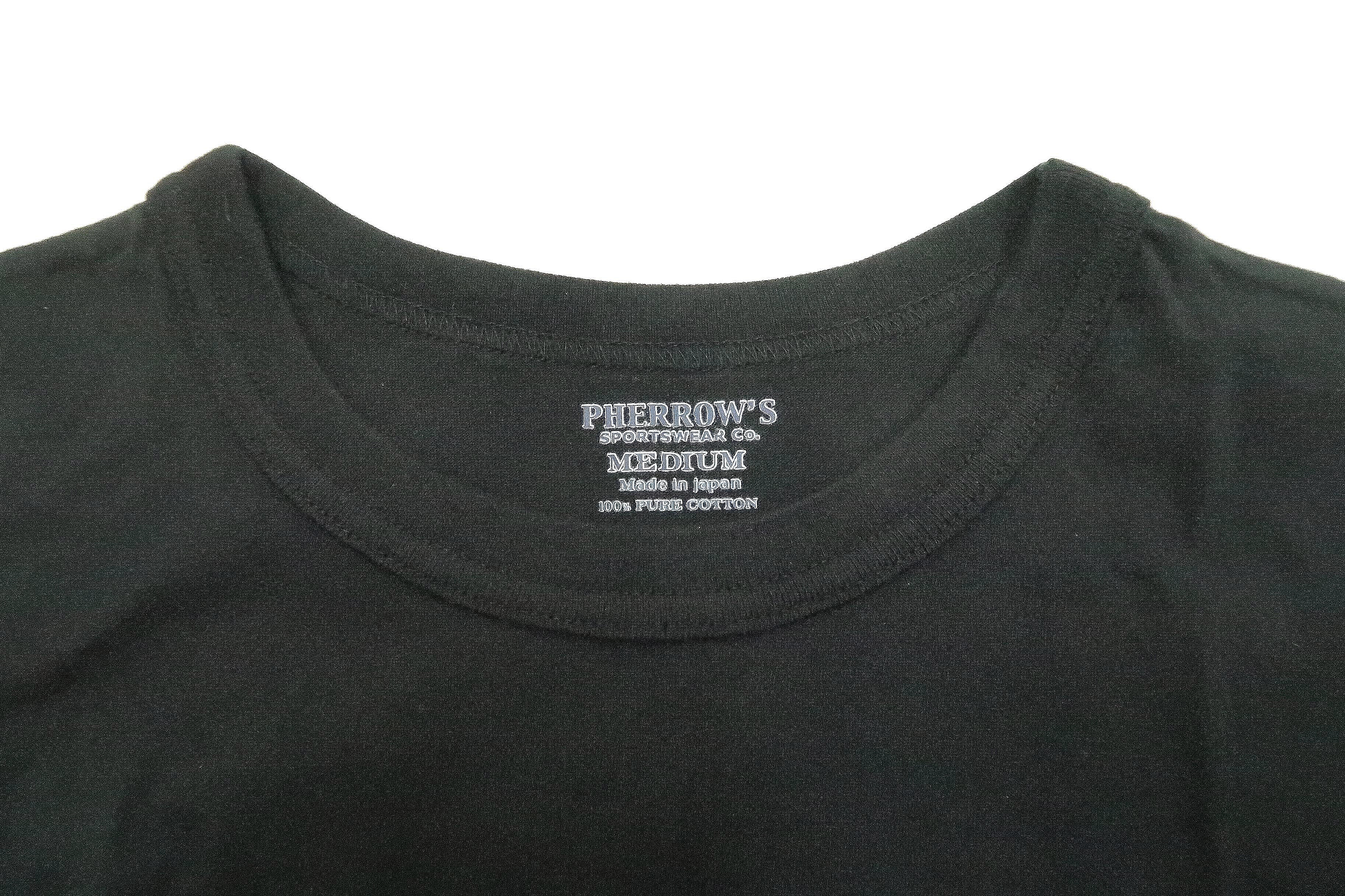 Pherrows 2-Pack T-shirts Men's Pack of two T-shirts Plain Solid Color Lightweight Short Sleeve Loopwheel Tee Pherrow's 2PACK-TEE Black - Image 8