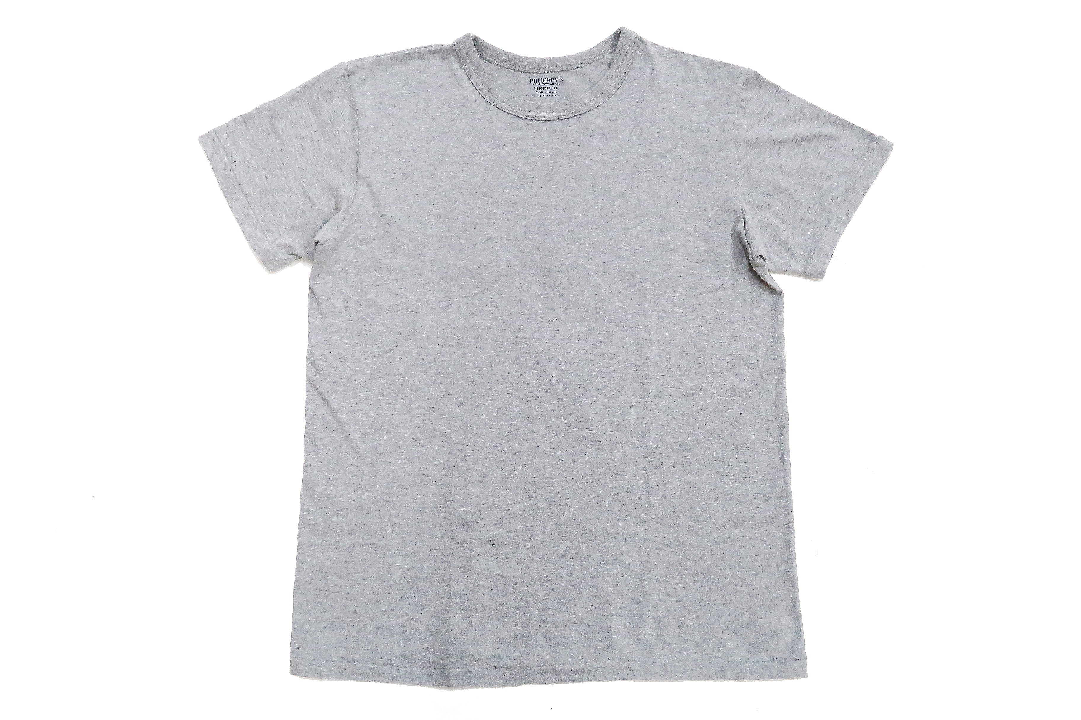 Pherrows 2-Pack T-shirts Men's Pack of two T-shirts Plain Solid Color Lightweight Short Sleeve Loopwheel Tee Pherrow's 2PACK-TEE Heather-Gray - Image 6
