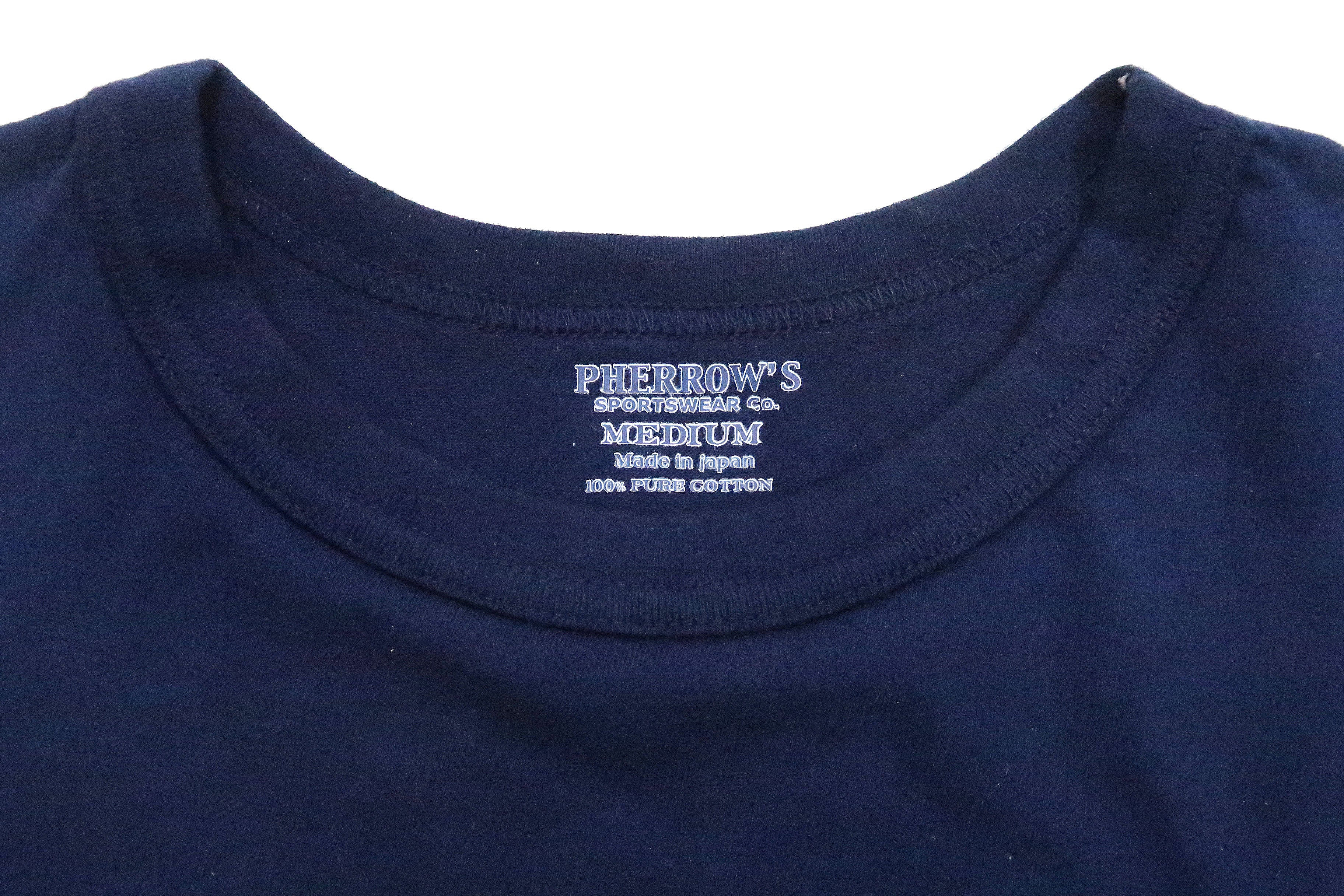 Pherrows 2-Pack T-shirts Men's Pack of two T-shirts Plain Solid Color Lightweight Short Sleeve Loopwheel Tee Pherrow's 2PACK-TEE Navy-Blue - Image 8