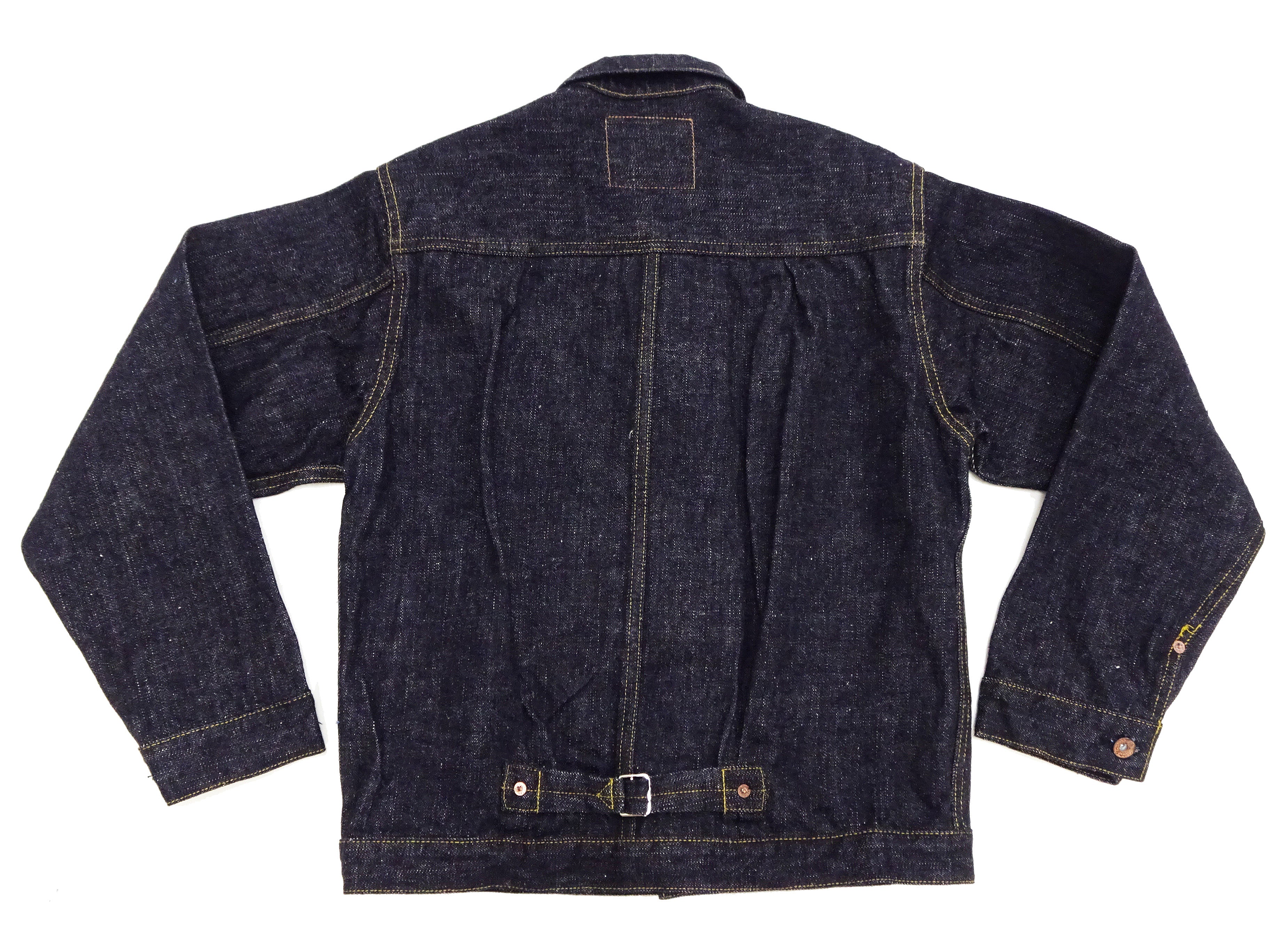 Samurai Jeans Denim Jacket S556VX Men's Type 1 Style 17 Oz. Denim Jean Jacket One-Wash - Image 20