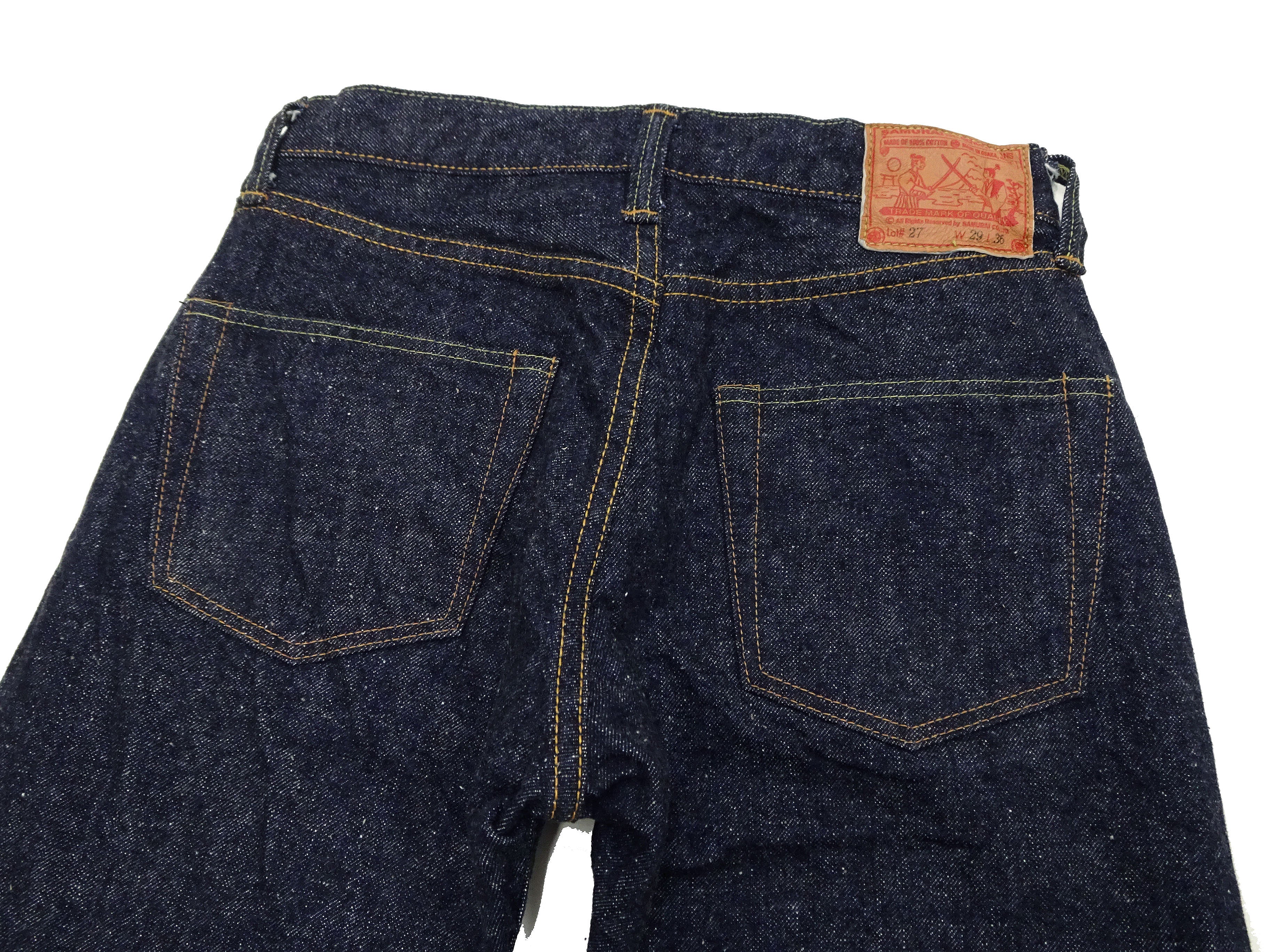 Samurai Jeans S0510XXII Men's Regular Straight Fit One-Washed 15 Oz. Indigo Japanese Denim Pants One Wash - Image 12