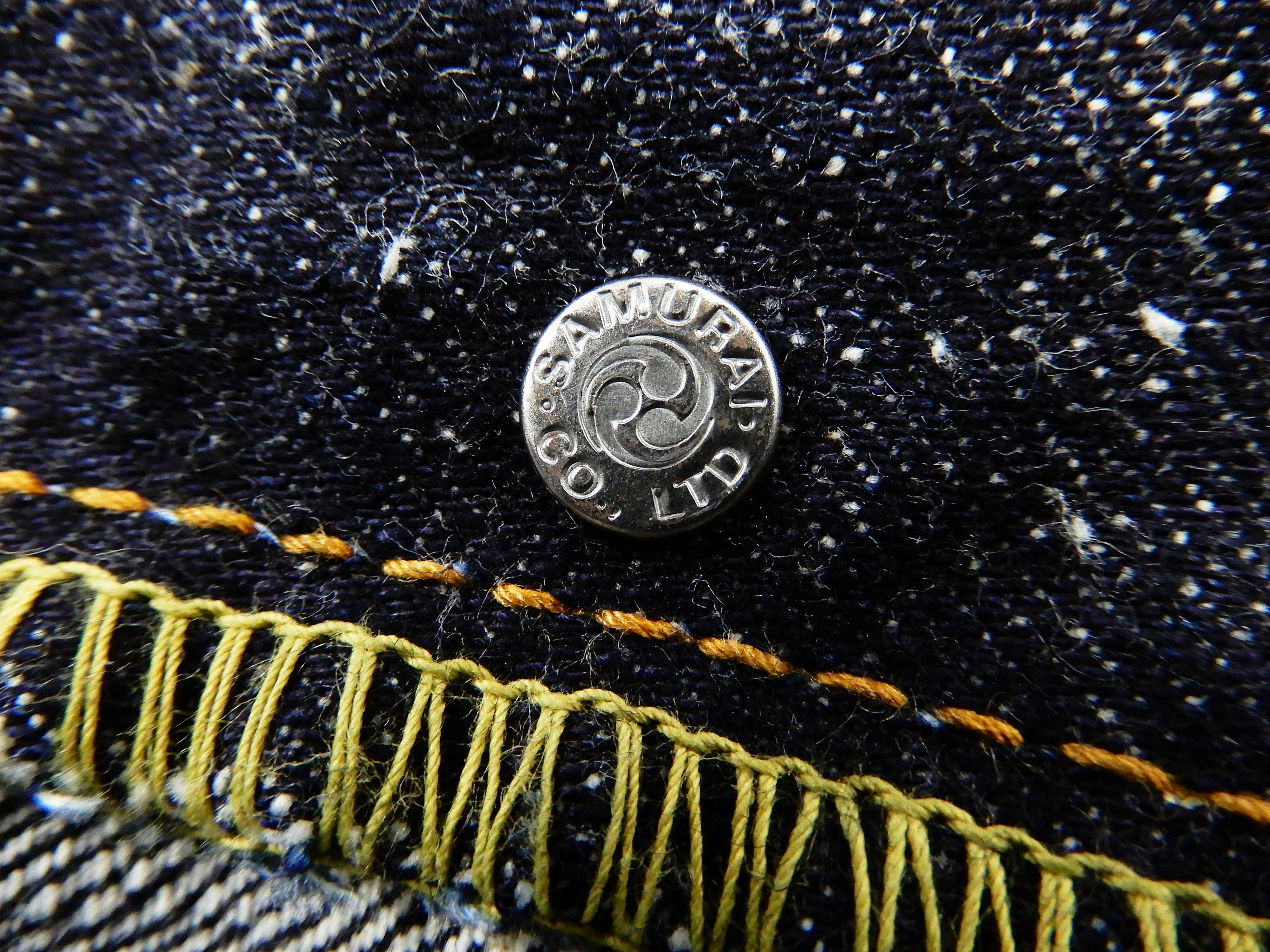 Samurai Jeans S0510XXII Men's Regular Straight Fit One-Washed 15 Oz. Indigo Japanese Denim Pants One Wash - Image 24