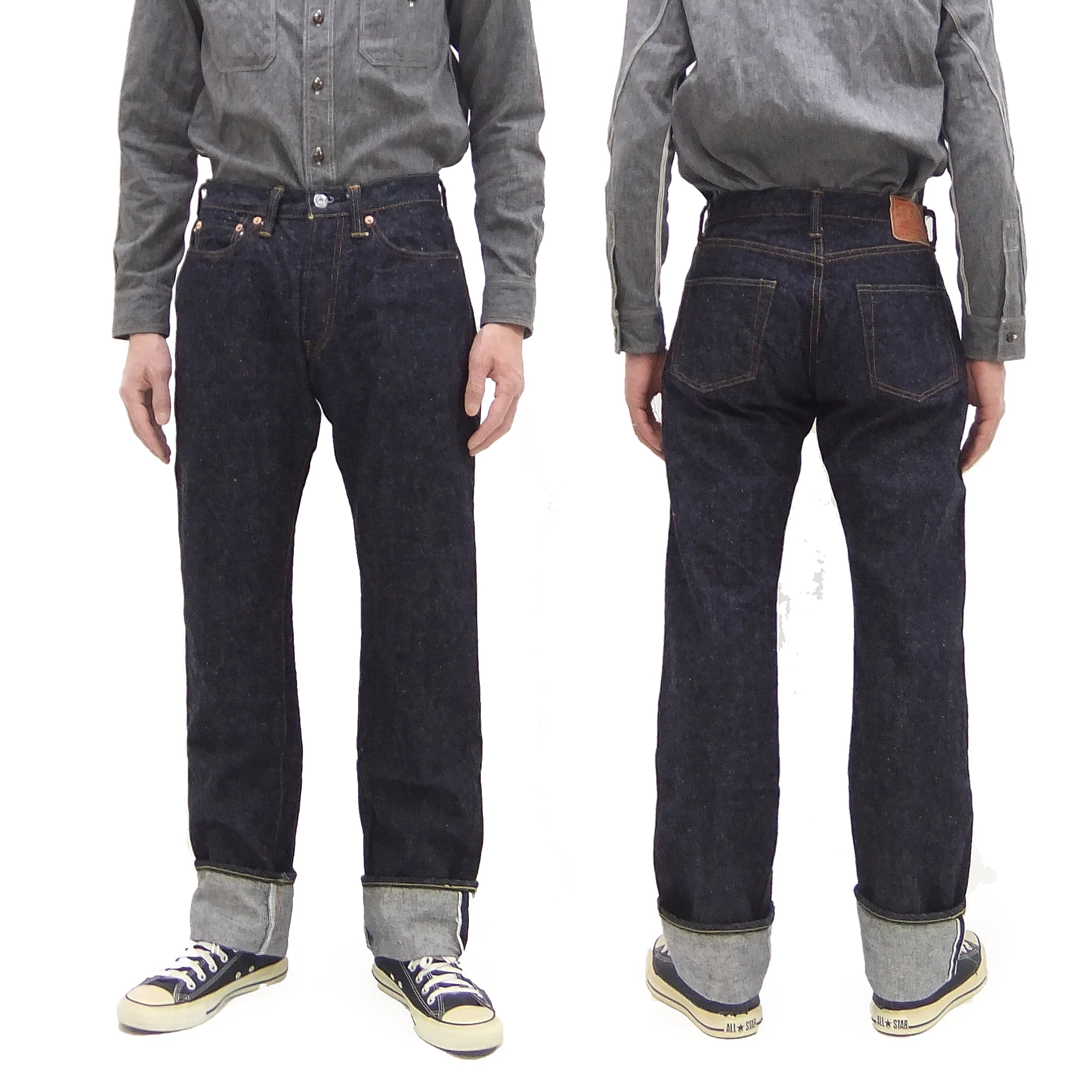 Samurai Jeans S0510XXII Men's Regular Straight Fit One-Washed 15 Oz. Indigo Japanese Denim Pants One Wash - Image 5