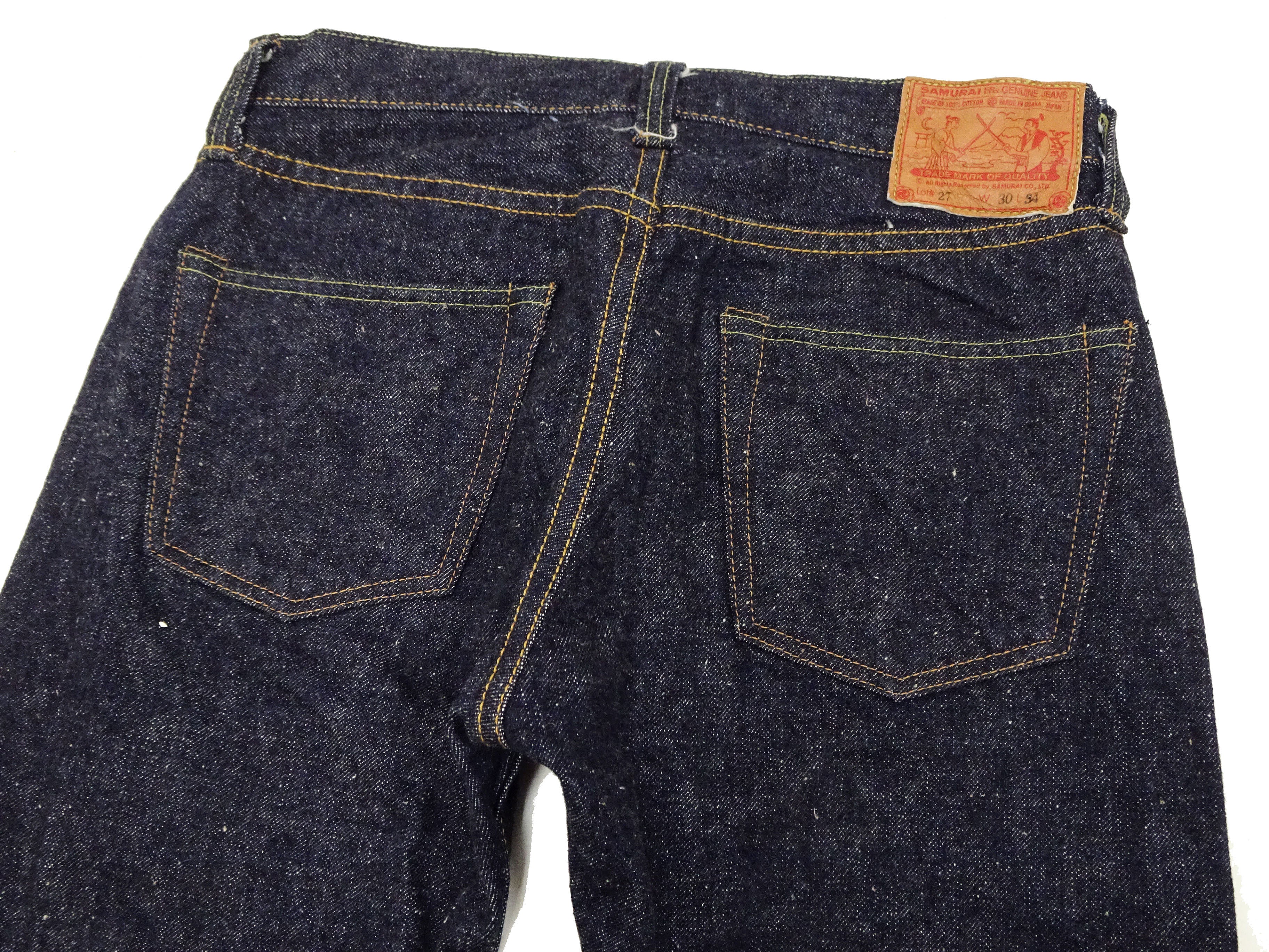 Samurai Jeans S0511XXII Men's Slim Tapered Fit One-Washed 15 Oz. Japanese Indigo Denim Pants - Image 12