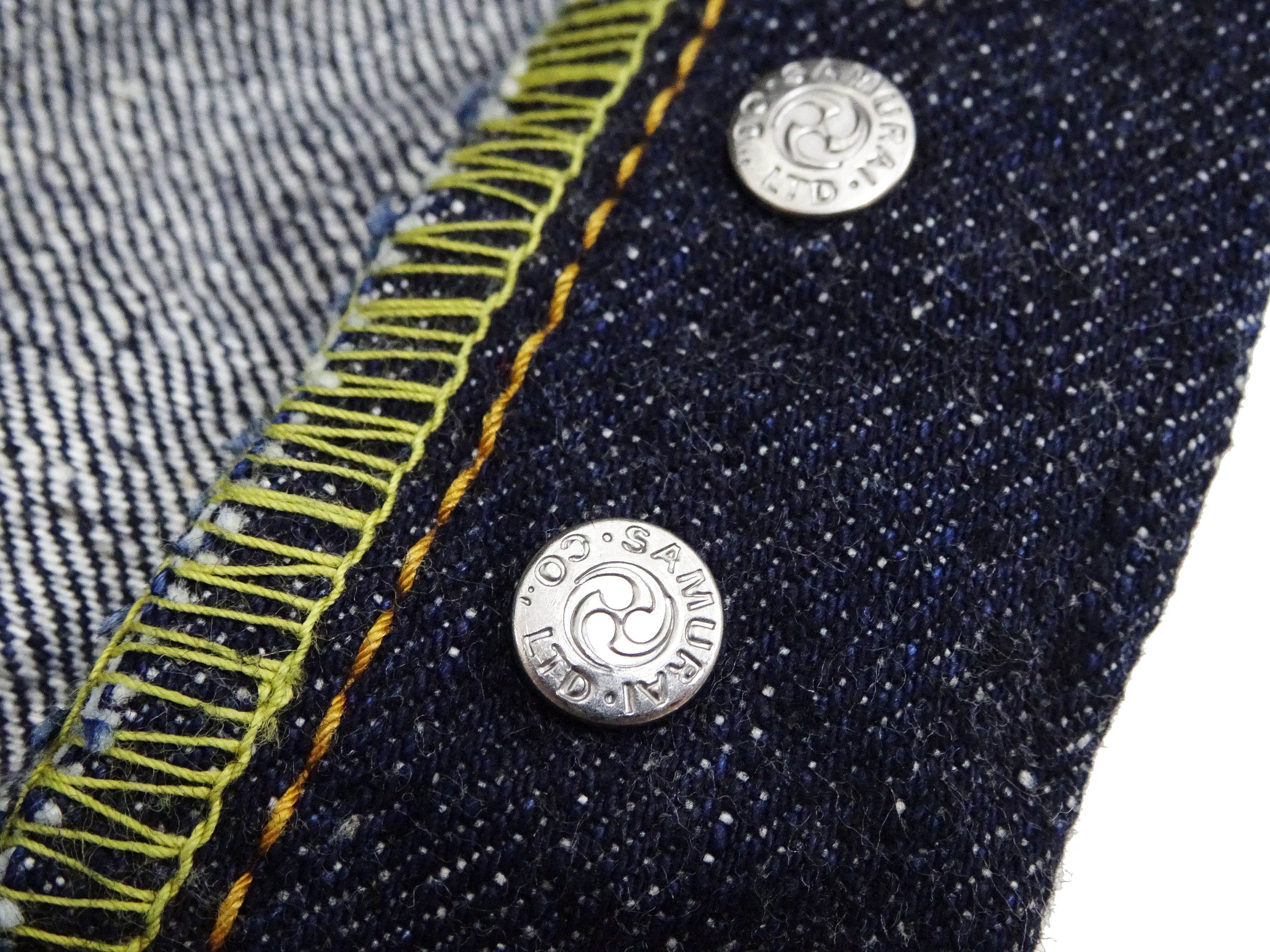 Samurai Jeans S0511XXII Men's Slim Tapered Fit One-Washed 15 Oz. Japanese Indigo Denim Pants - Image 17