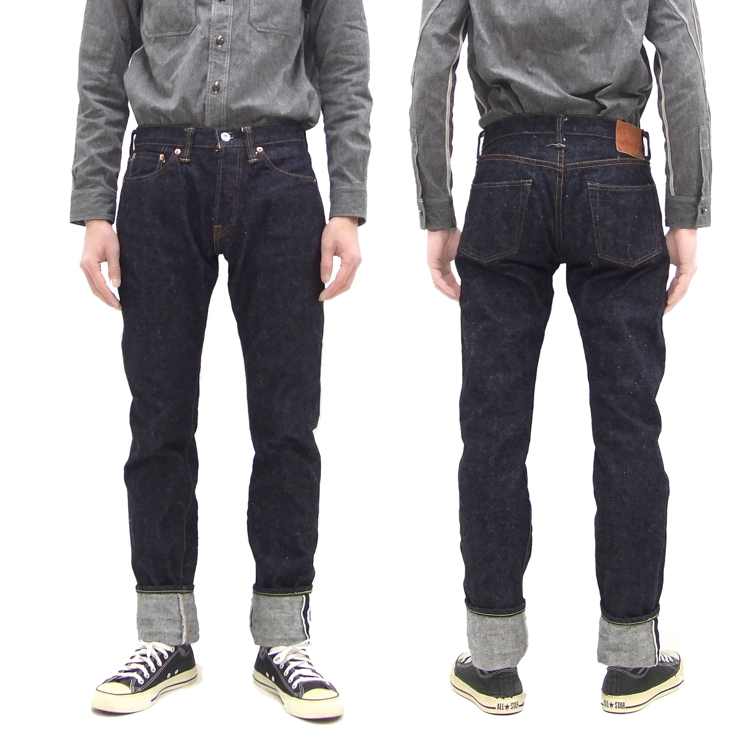 Samurai Jeans S0511XXII Men's Slim Tapered Fit One-Washed 15 Oz. Japanese Indigo Denim Pants - Image 5