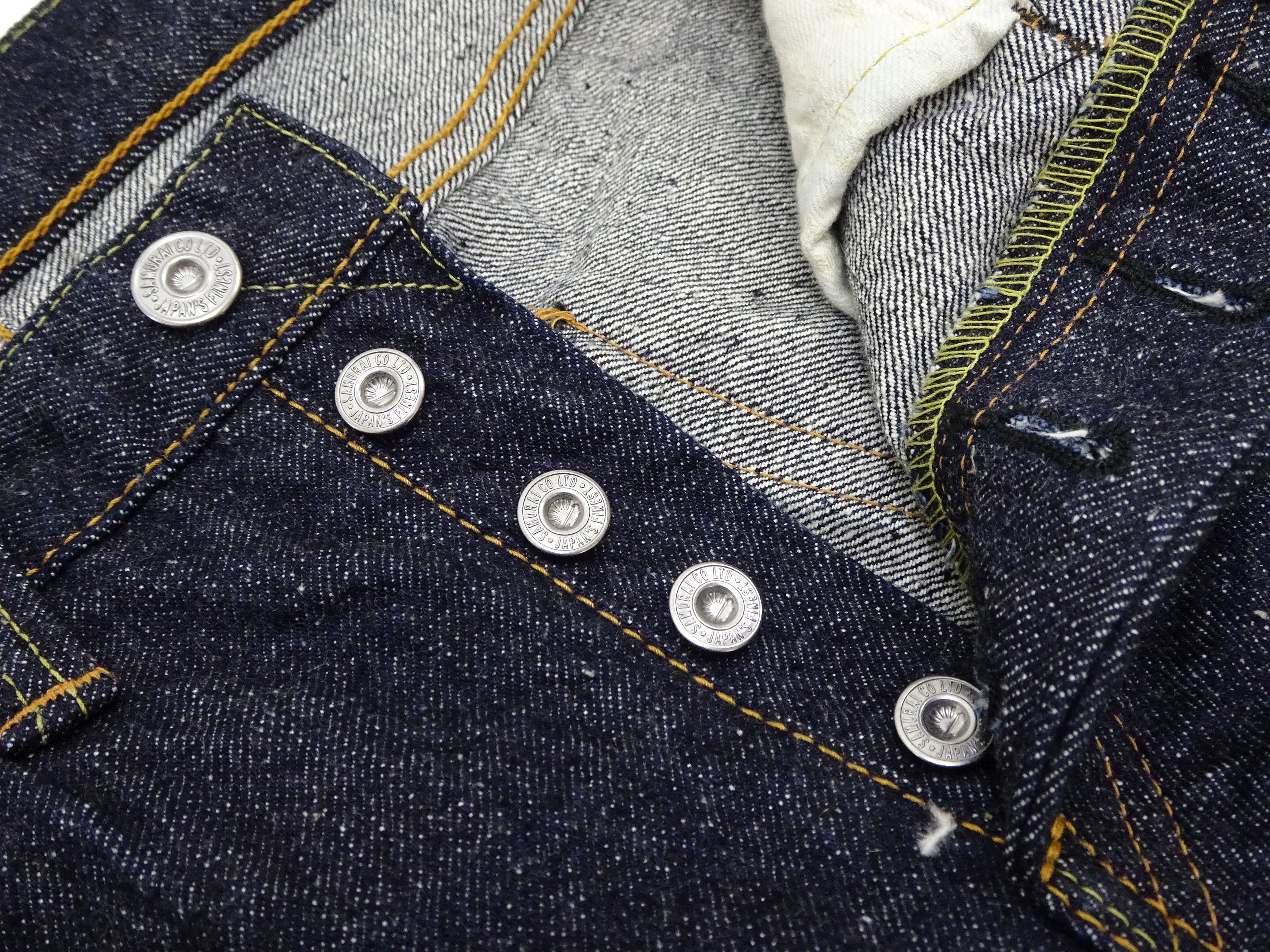 Samurai Jeans S0511XXII Men's Slim Tapered Fit One-Washed 15 Oz. Japanese Indigo Denim Pants - Image 9