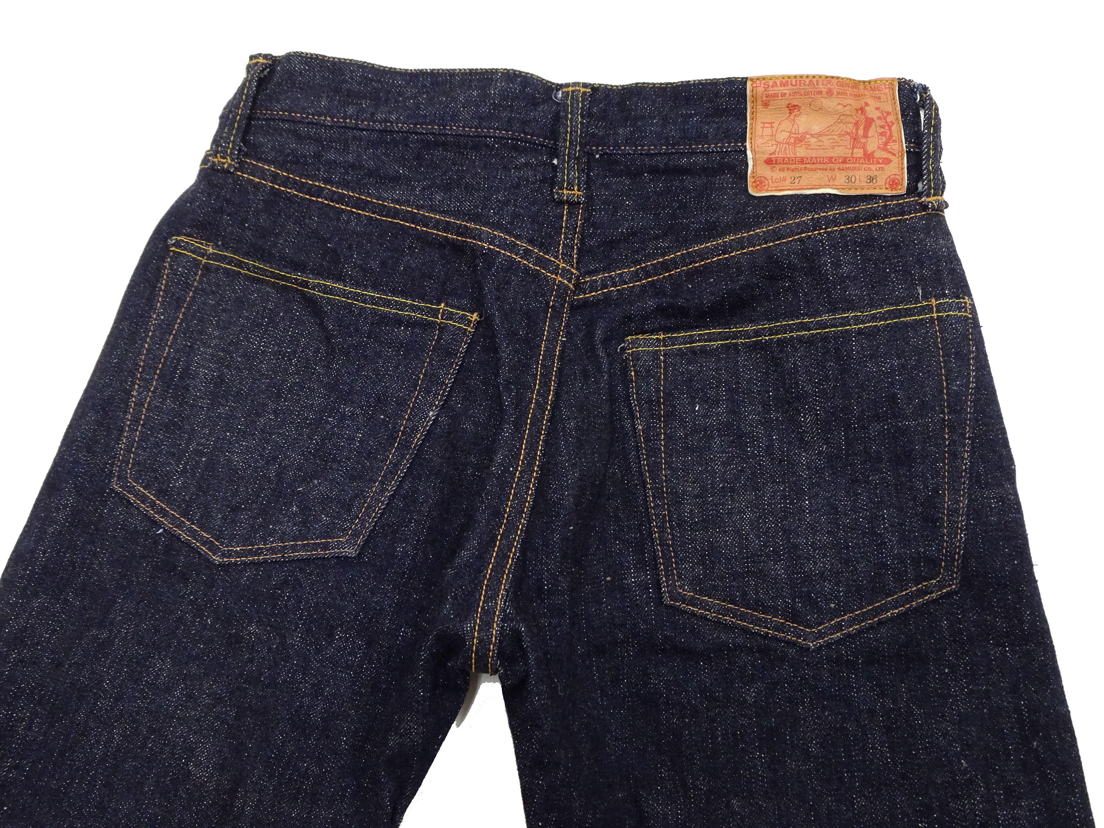 Samurai Jeans S5000VXII Men's Straight-Leg with Slightly Slim-Fit 17oz. Japanese Denim Pants One-Washed - Image 11