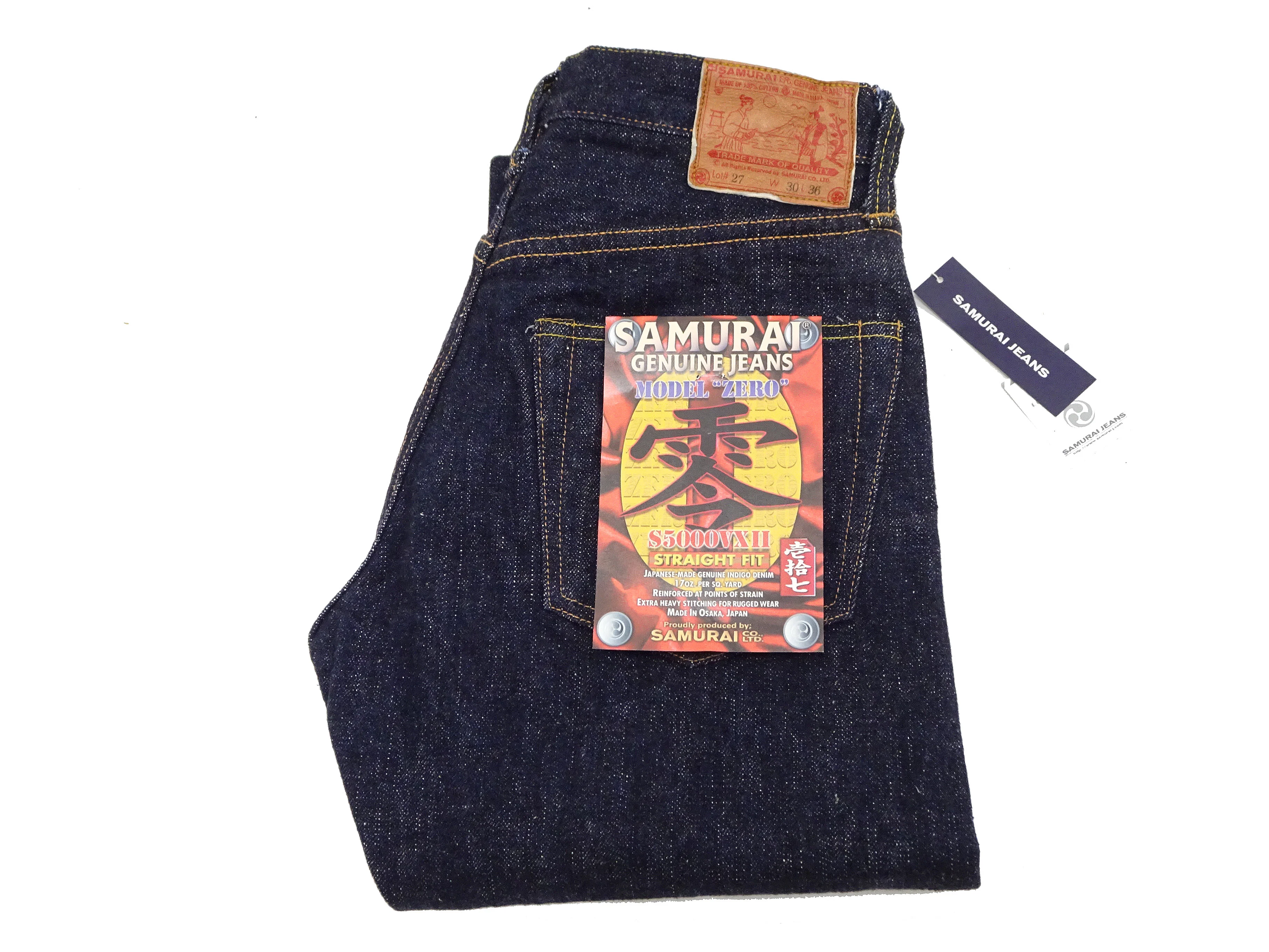 Samurai Jeans S5000VXII Men's Straight-Leg with Slightly Slim-Fit 17oz. Japanese Denim Pants One-Washed - Image 21