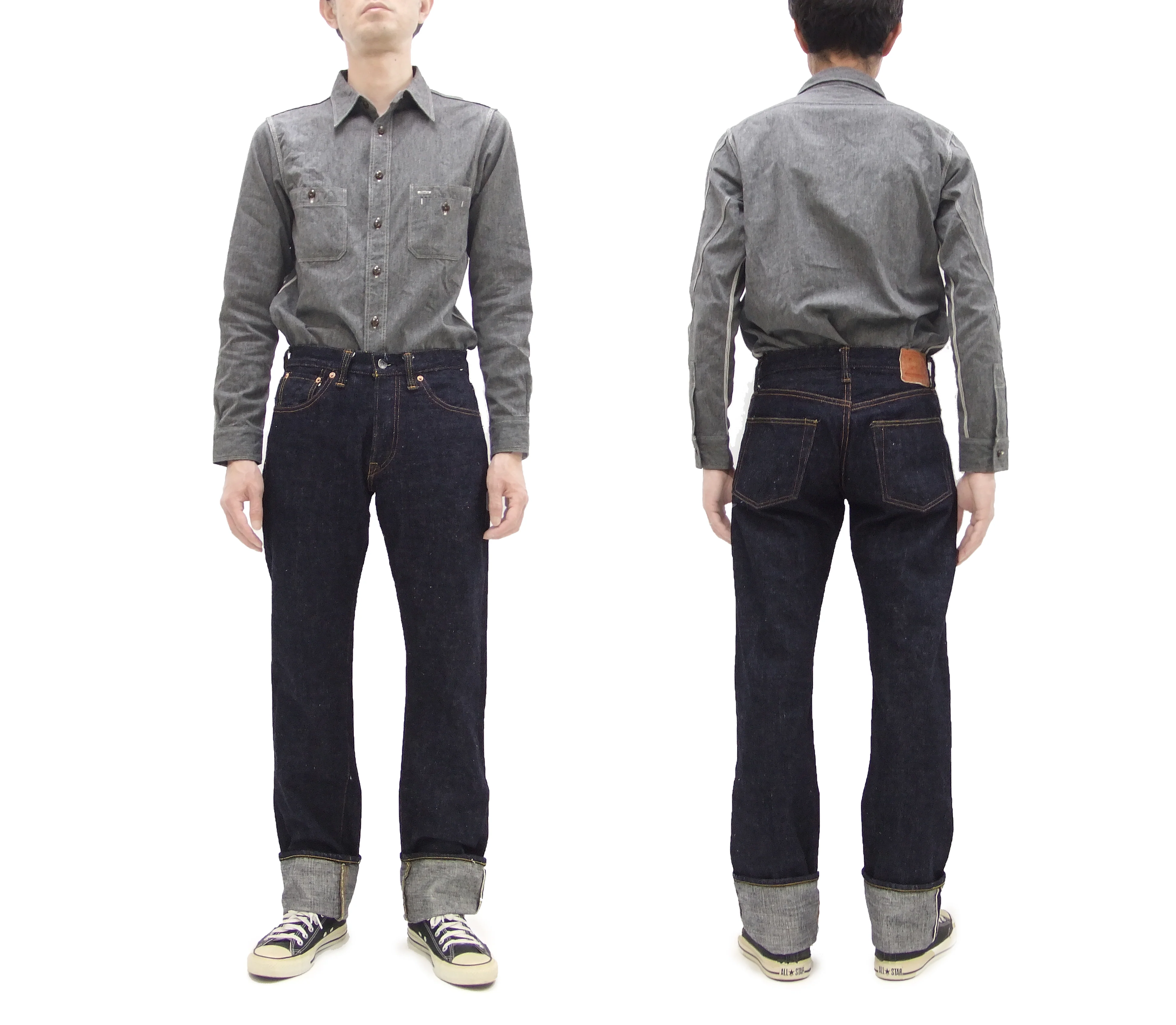 Samurai Jeans S5000VXII Men's Straight-Leg with Slightly Slim-Fit 17oz. Japanese Denim Pants One-Washed - Image 3