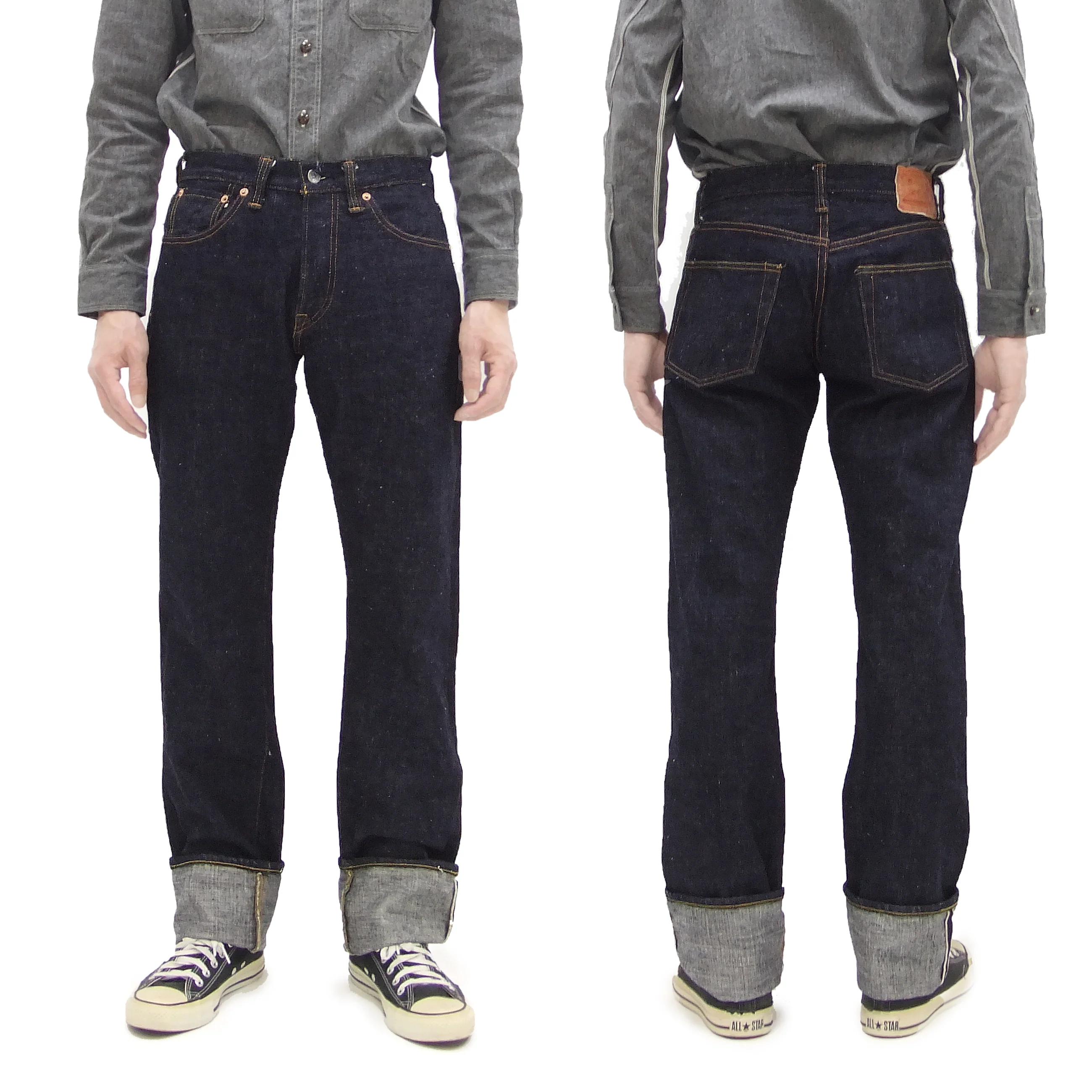 Samurai Jeans S5000VXII Men's Straight-Leg with Slightly Slim-Fit 17oz. Japanese Denim Pants One-Washed - Image 5