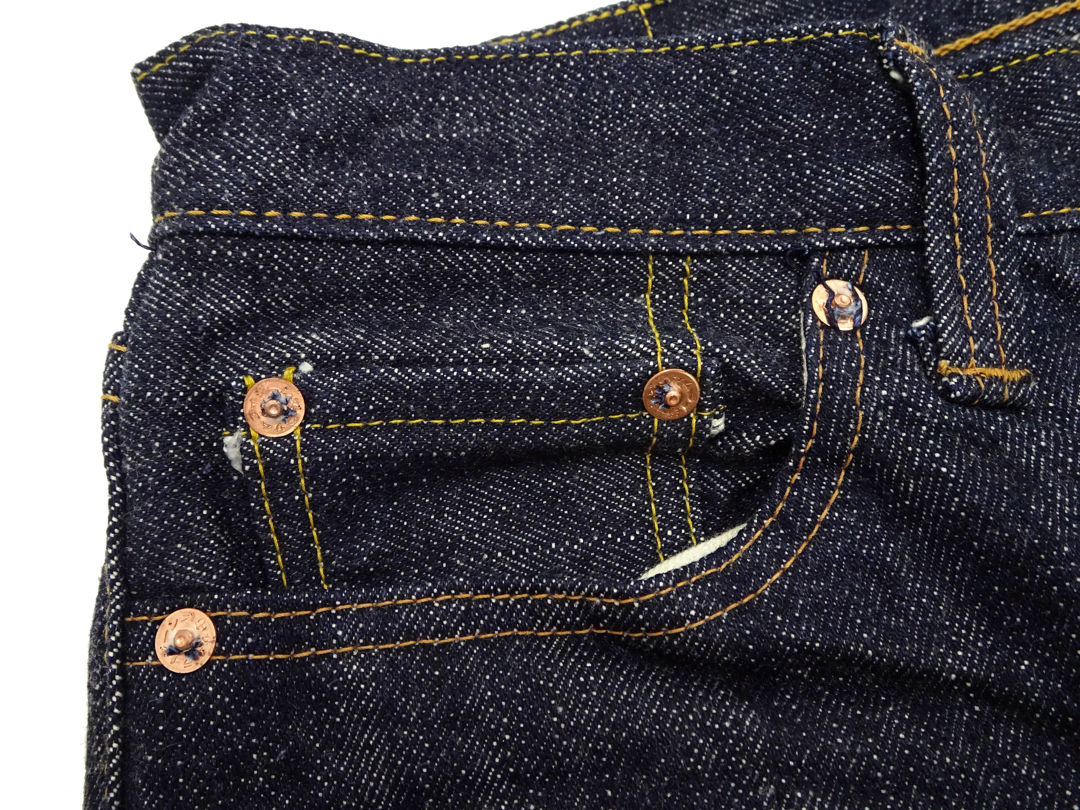 Samurai Jeans S710XX19ozII Men's Slim Straight Fit One-Washed 19 Oz. Japanese Denim Deep Indigo Blue - Image 10