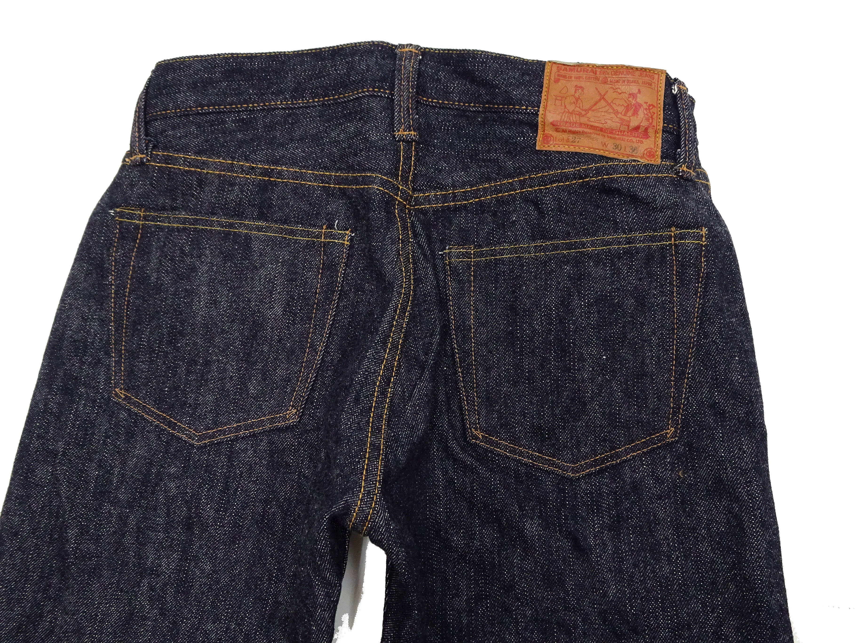 Samurai Jeans S710XX19ozII Men's Slim Straight Fit One-Washed 19 Oz. Japanese Denim Deep Indigo Blue - Image 11