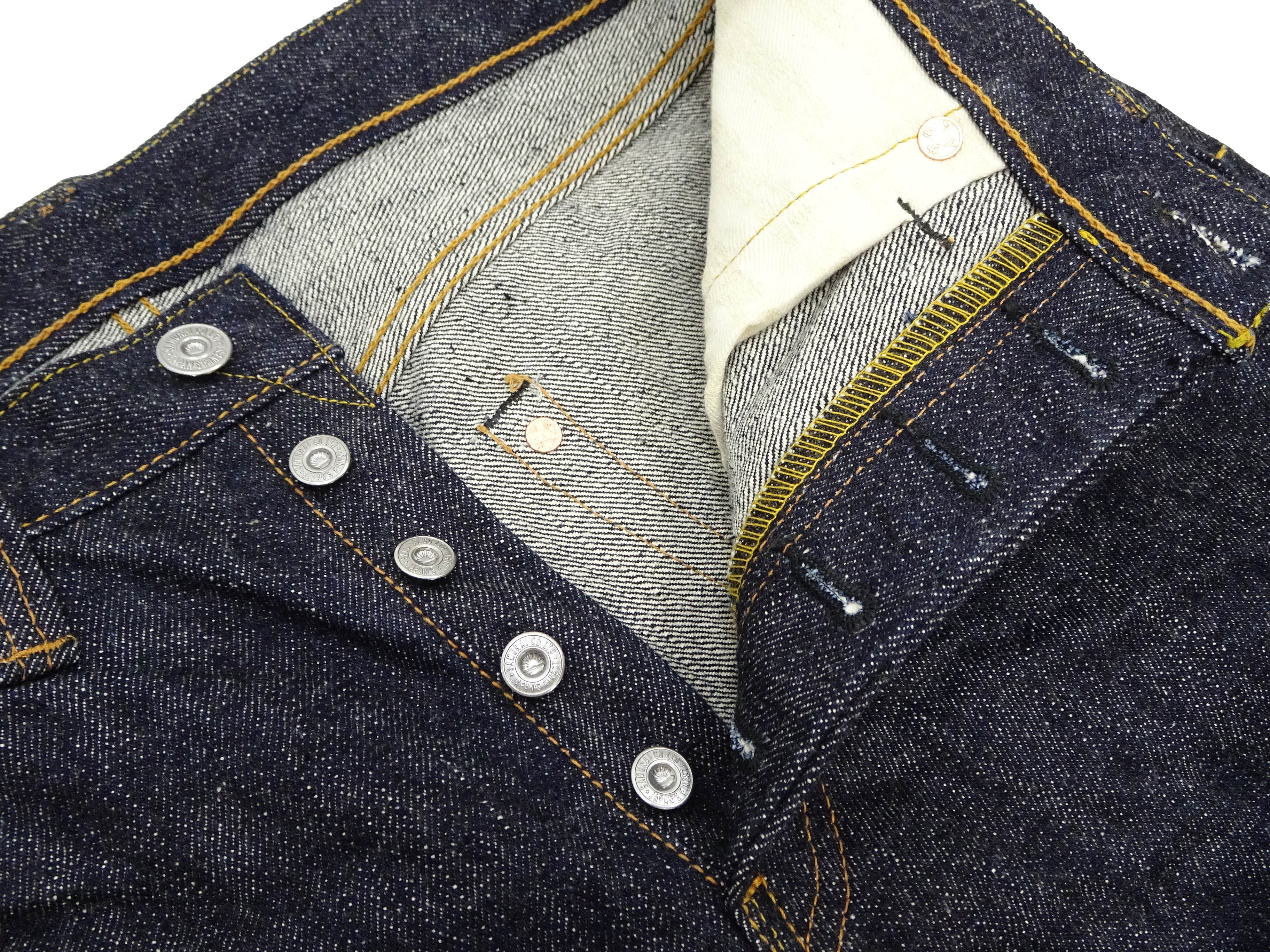Samurai Jeans S710XX19ozII Men's Slim Straight Fit One-Washed 19 Oz. Japanese Denim Deep Indigo Blue - Image 8