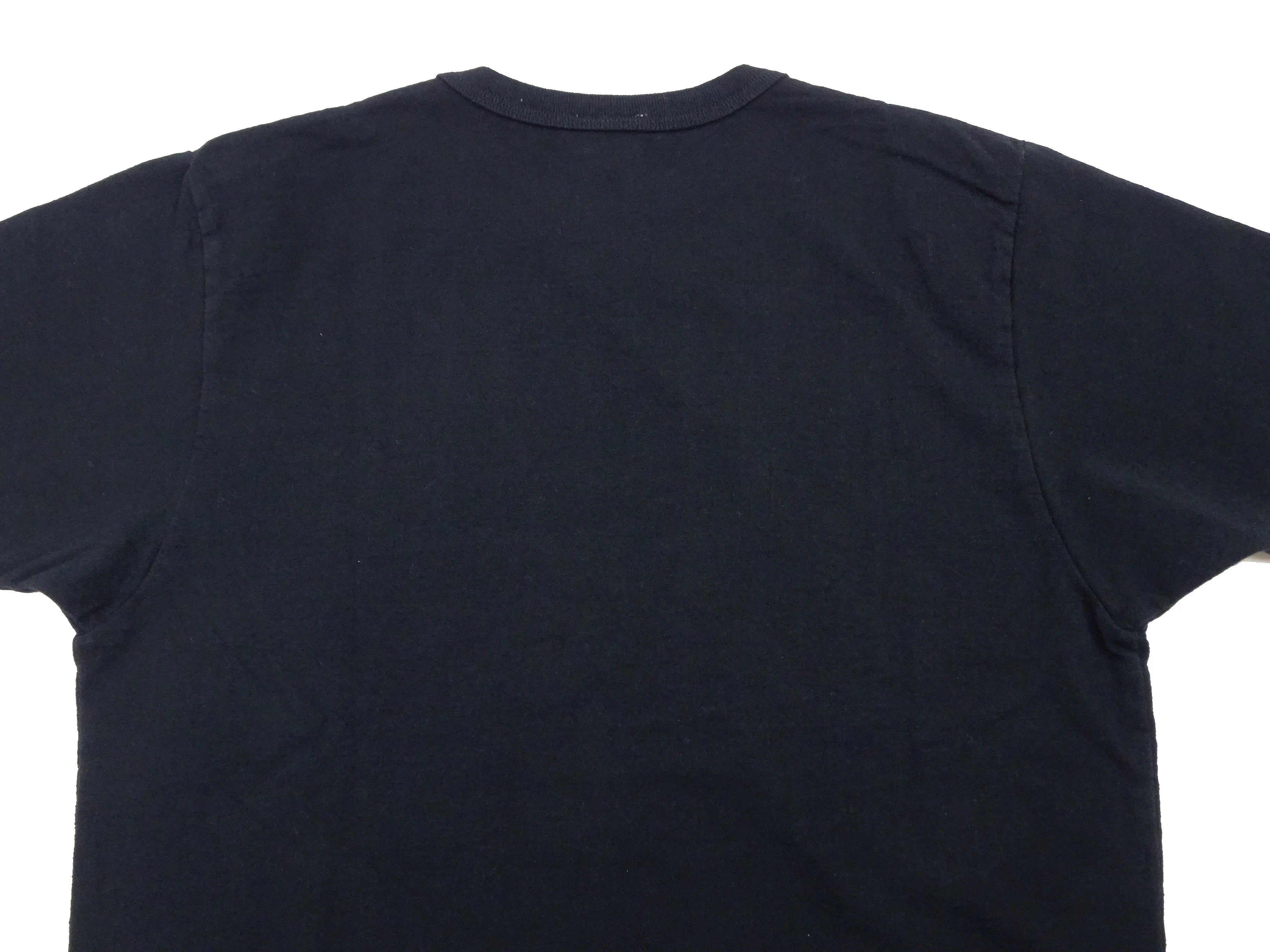 Samurai Jeans T-shirt Men's Plain Short Sleeve French Terry Fabric Tee Inlay Loopwheele T-Shirt SJST24-RIM Black - Image 12