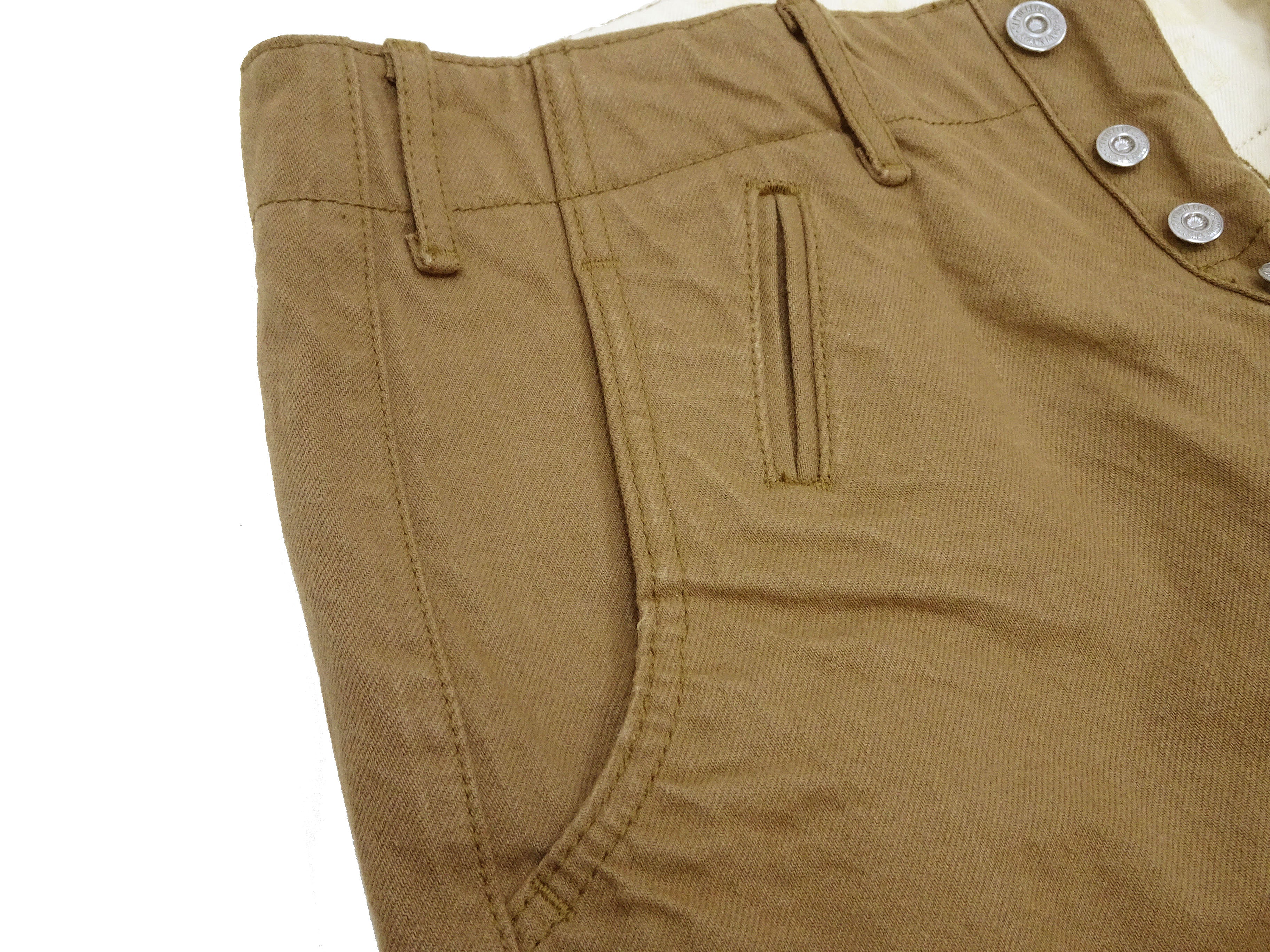 Samurai Jeans Trousers SJ48CP Men's Khaki Chinos Wide-Cut Relaxed Fit Straight Legs Sulfur-dyed Chino Worrk Pants One-Washed - Image 11