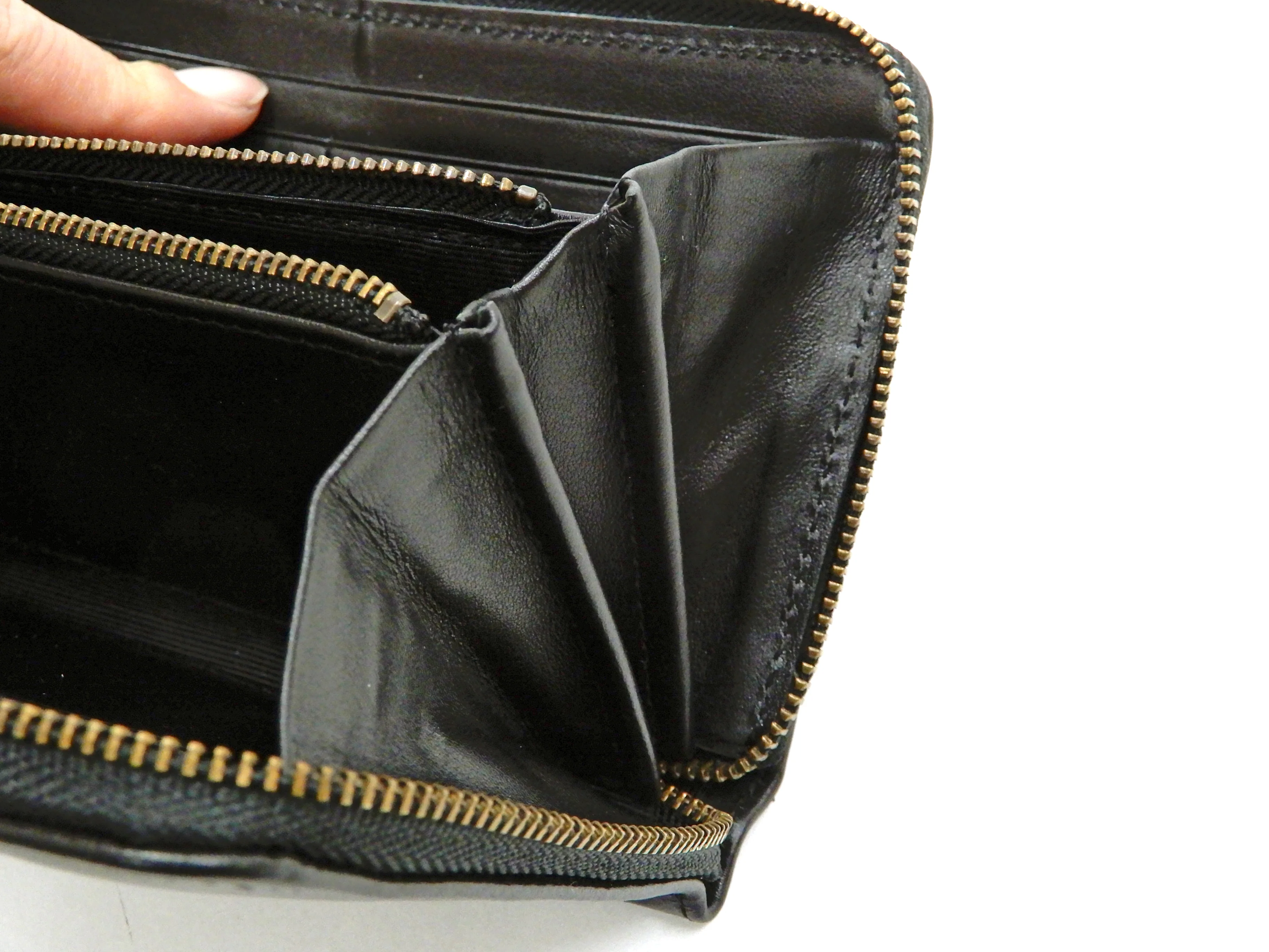 Script Hanatabi Gakudan Men's Casual Embroidered Leather Long Wallet SLWL-501 Black - Image 5