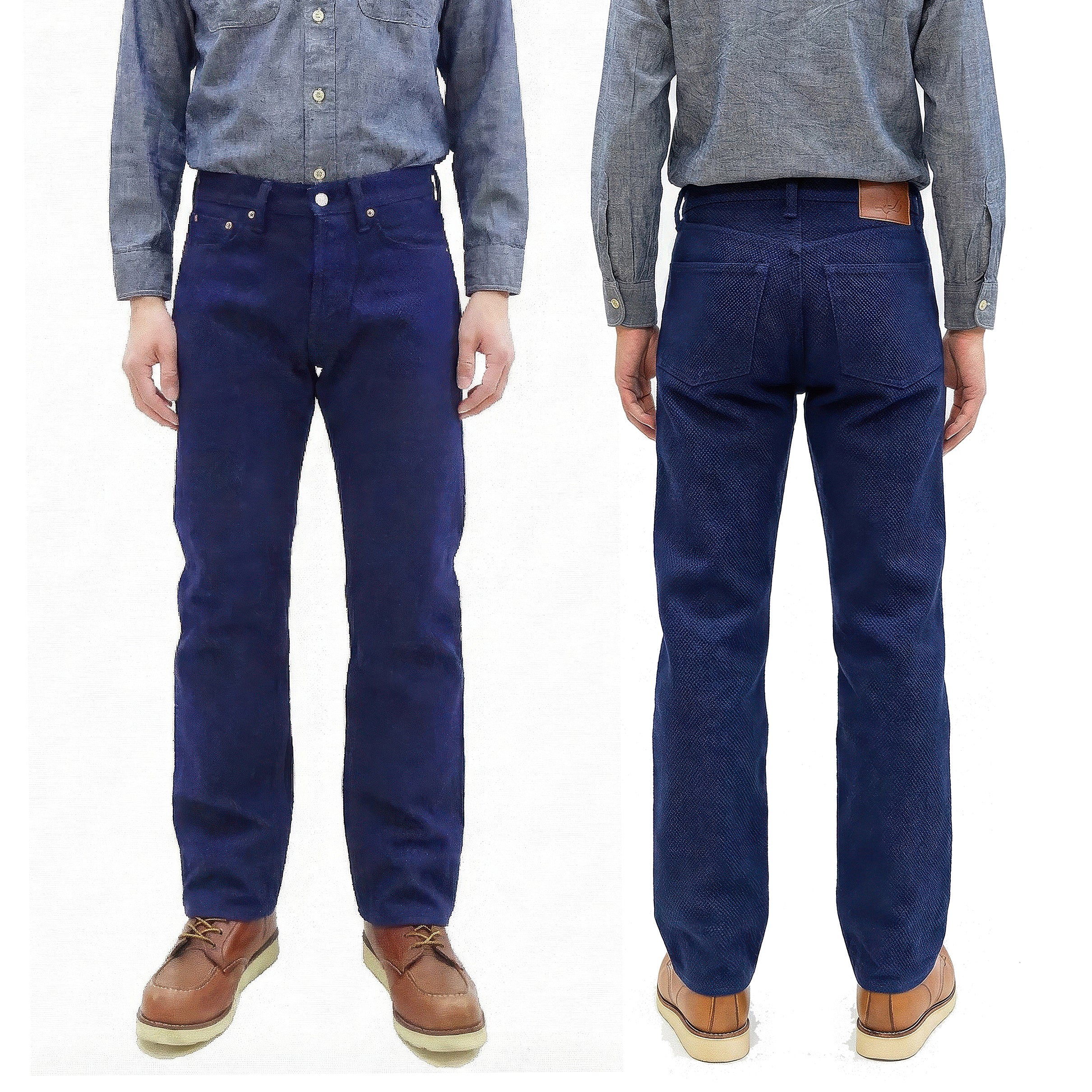 Studio D'Artisan Deep Indigo Selvedge Sashiko Jeans - 14 oz - Regular Straight - Button Fly - Made in Japan (SDA 1907 One Wash) - Image 5