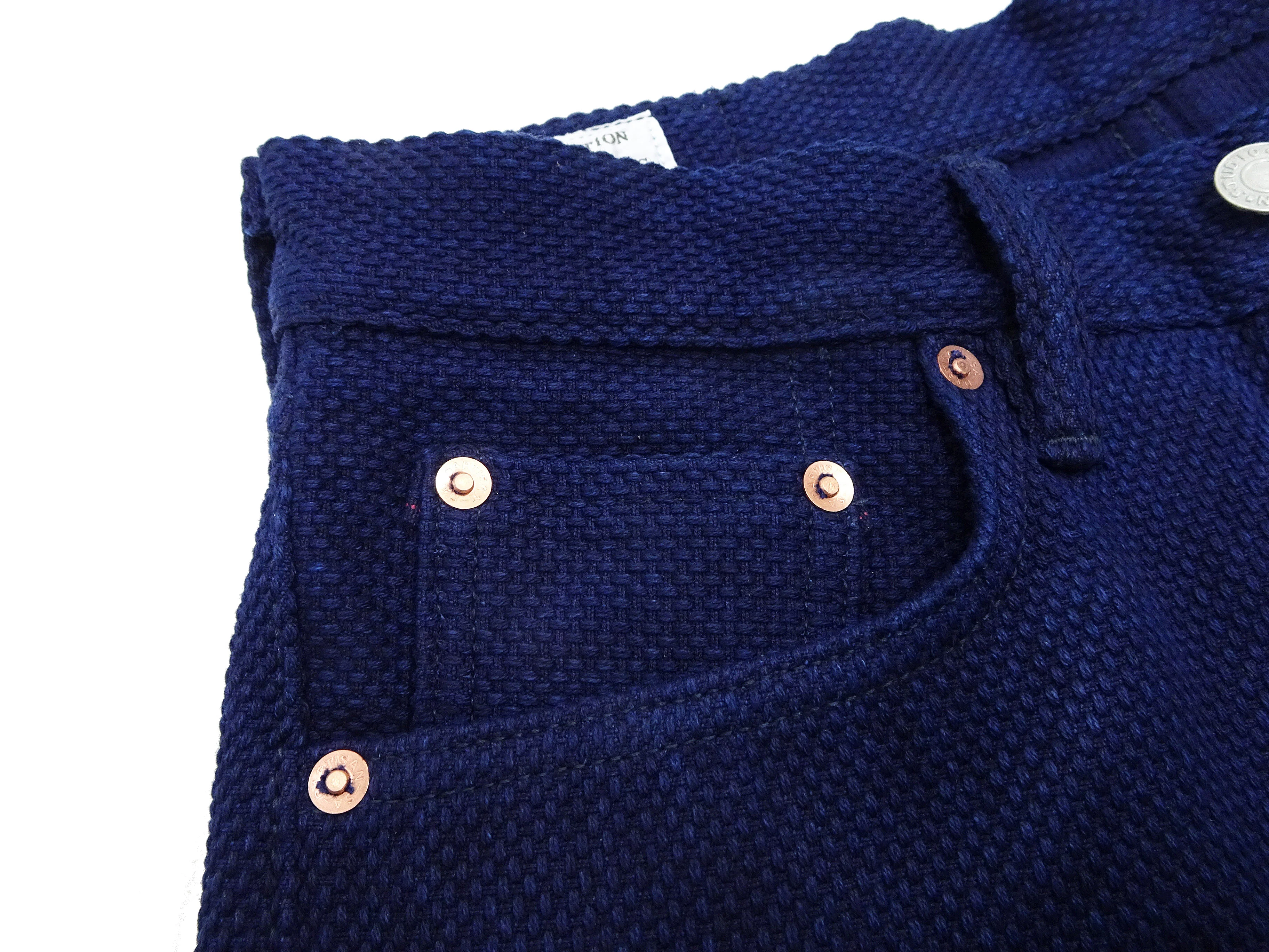 Studio D'Artisan Deep Indigo Selvedge Sashiko Jeans - 14 oz - Regular Straight - Button Fly - Made in Japan (SDA 1907 One Wash) - Image 9