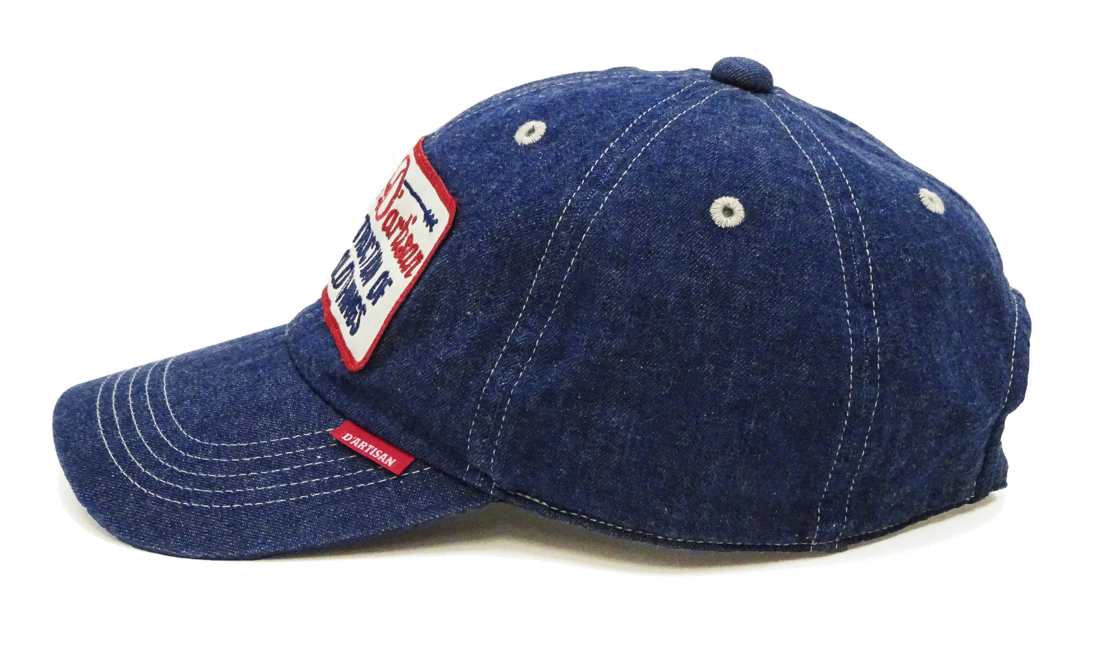 Studio D'artisan Denim Cap Men's Casual Denim Baseball Hat with a Patch, No-Mesh D7556 Blue Indigo - Image 3