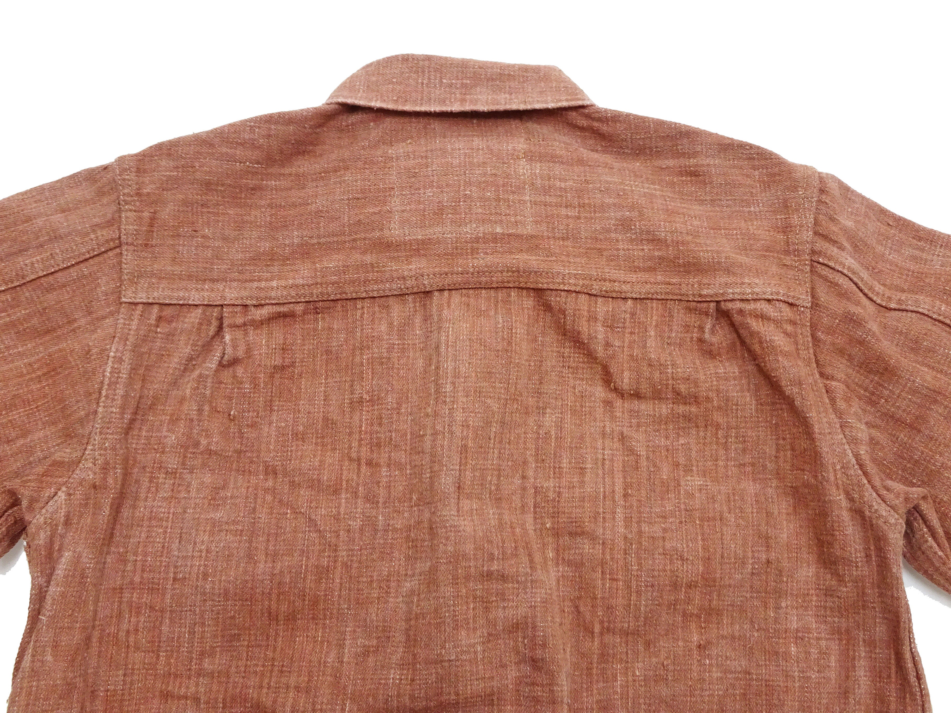 Studio D'artisan Denim Jacket SP-109 Men's 16oz. Natural Persimmon Tannin-Dyed Slub Selvedge Denim 1953 Type 2 Style Jean Jacket Reddish-brown One-Wash - Image 20
