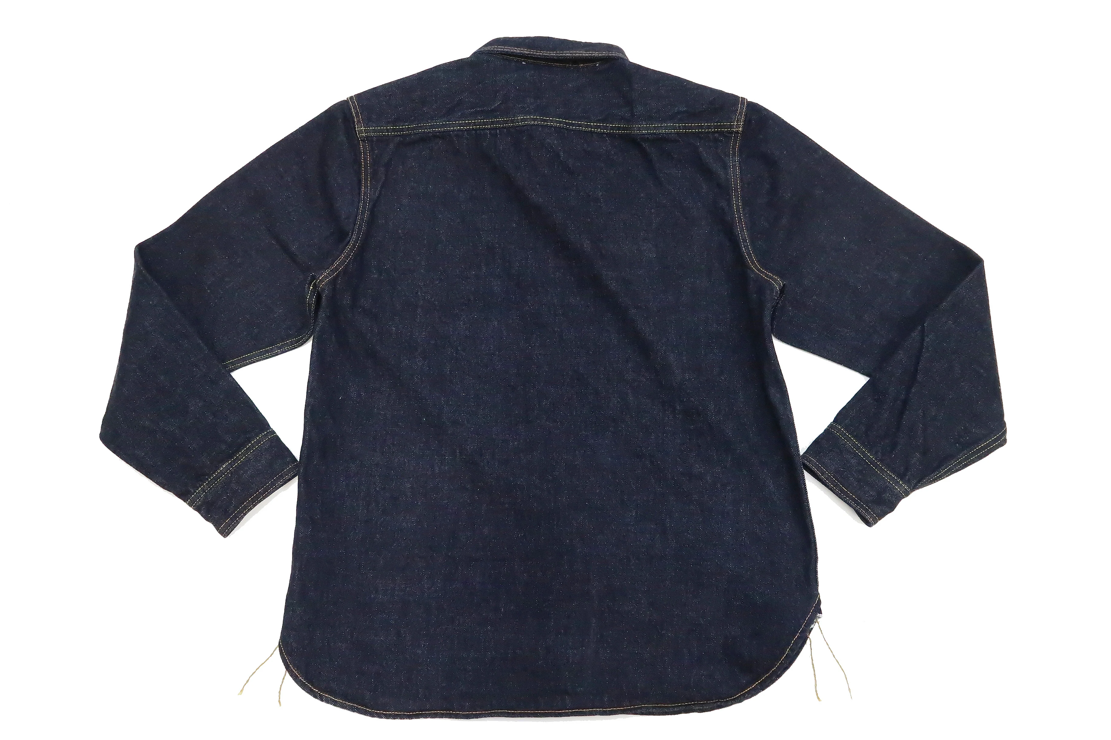 Studio D'artisan Denim Shirt Men's Long Sleeve 14 Oz. Heavy Japanese Selvage Denim Work Shirt D5335 - Image 13