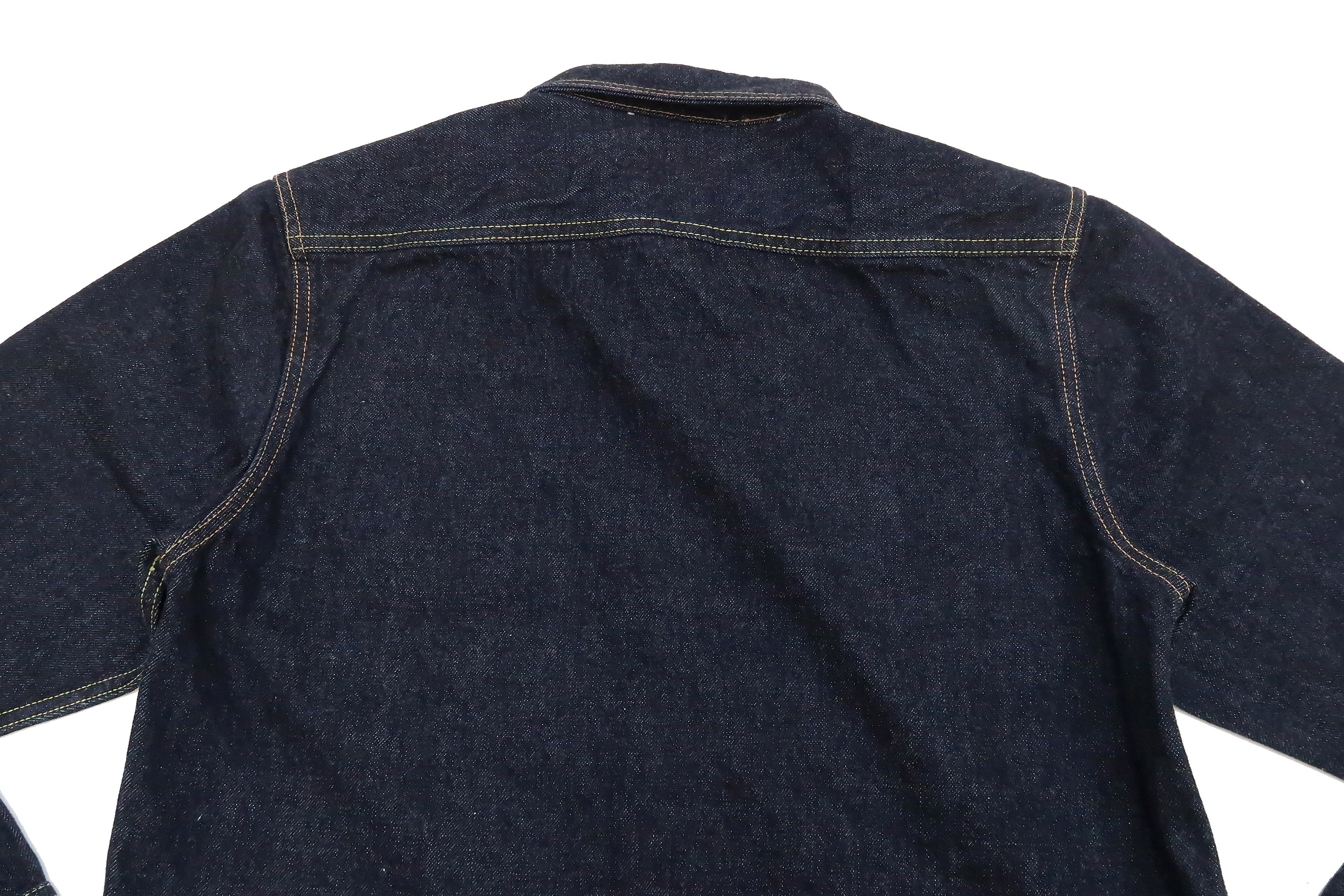 Studio D'artisan Denim Shirt Men's Long Sleeve 14 Oz. Heavy Japanese Selvage Denim Work Shirt D5335 - Image 14