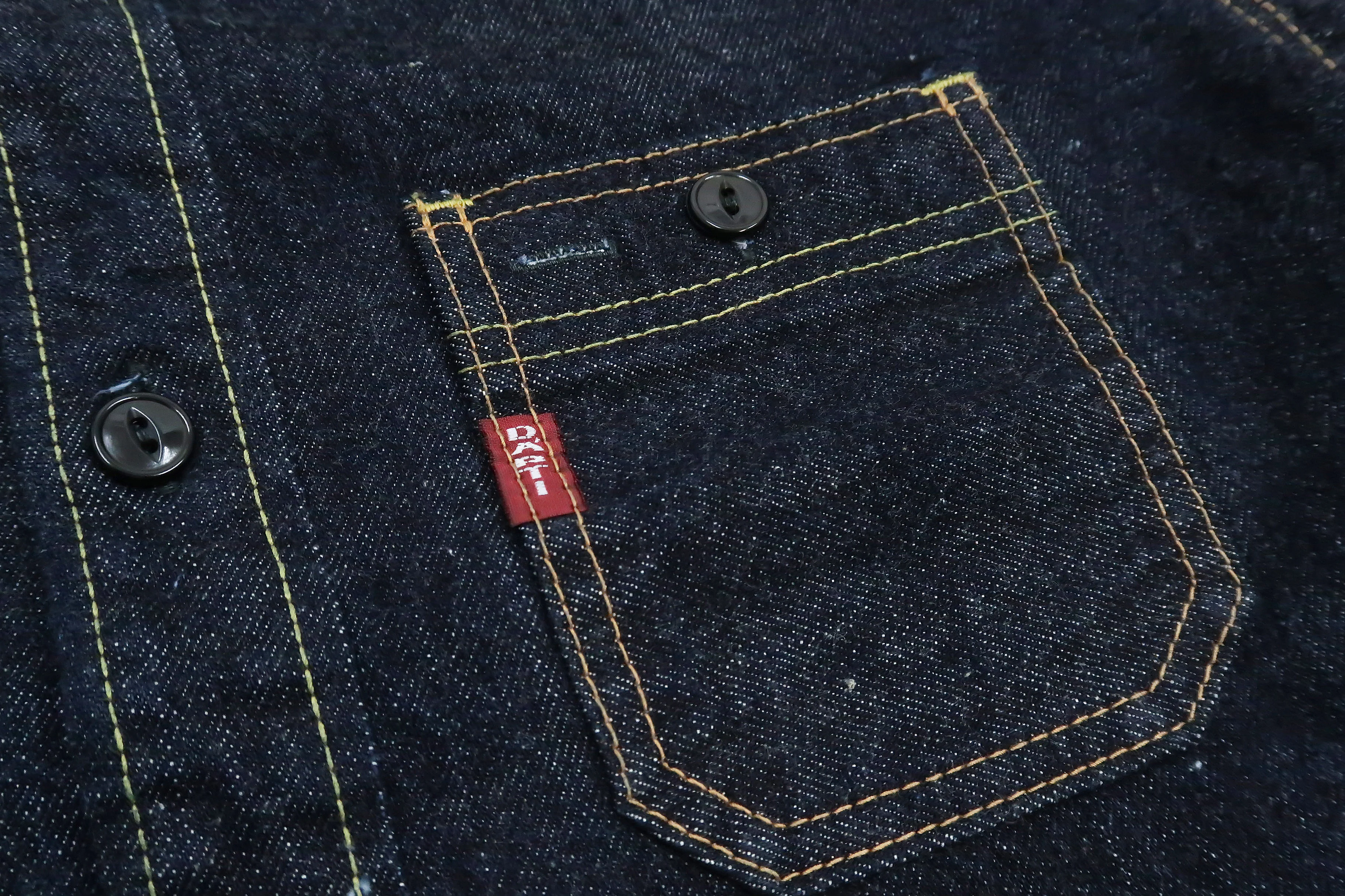 Studio D'artisan Denim Shirt Men's Long Sleeve 14 Oz. Heavy Japanese Selvage Denim Work Shirt D5335 - Image 9