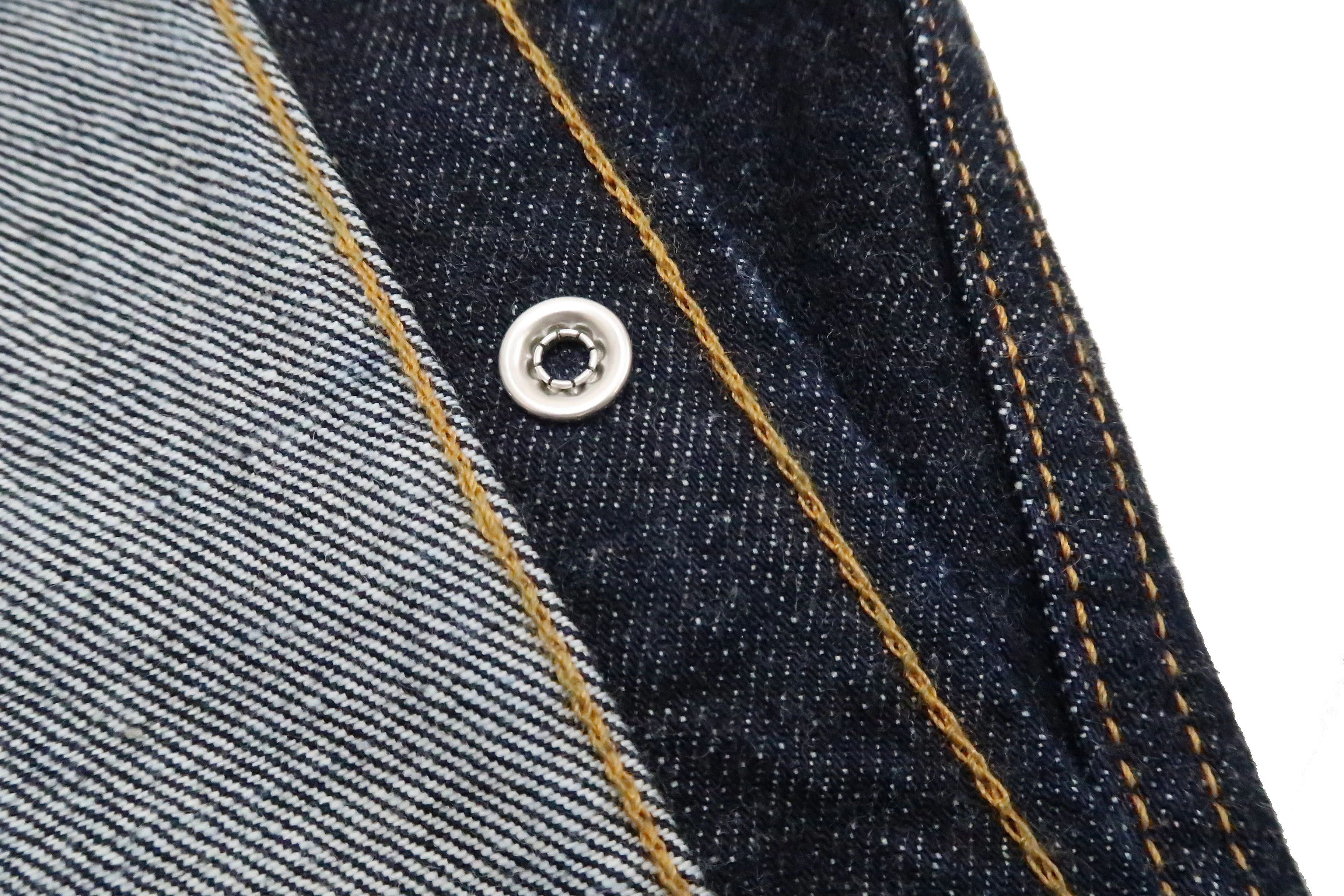 Studio D'artisan Denim Western Shirt Men's Long Sleeve 14 Oz. Heavy Japanese Solid Denim Shirt D5571 - Image 13